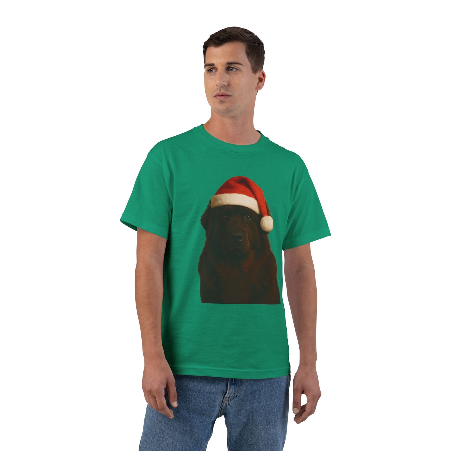 Santa Paws Newfie Men's Short-Sleeve Crewneck Tee