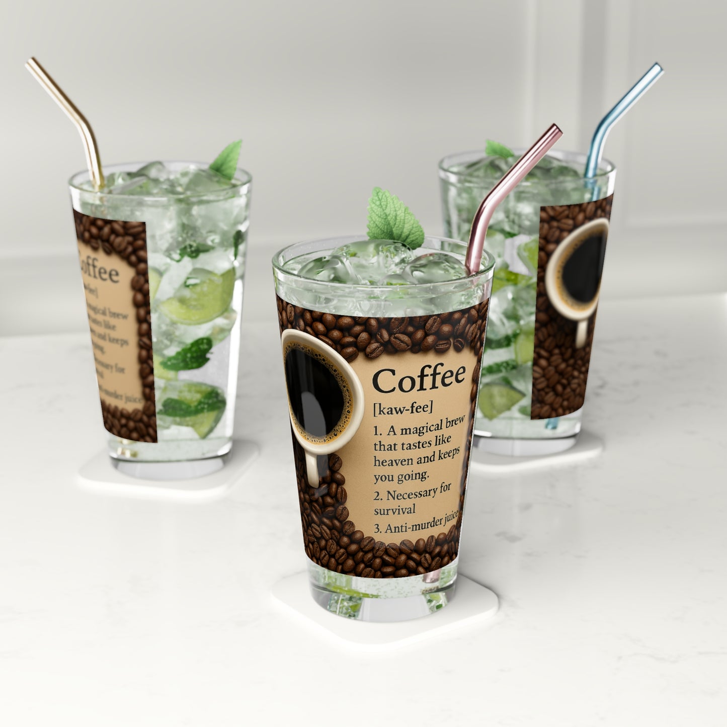 Coffee Definition Drinking Glass