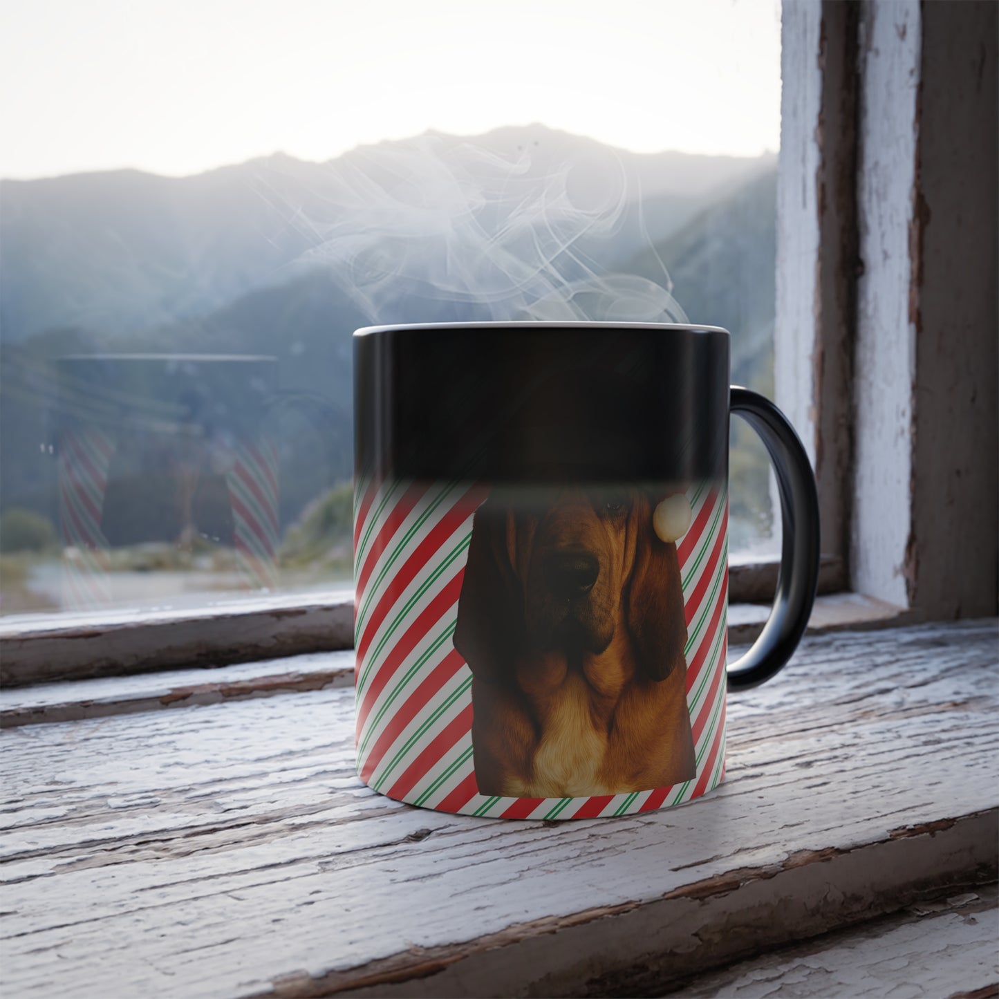 Santa Paws Bloodhound Color Changing Mug