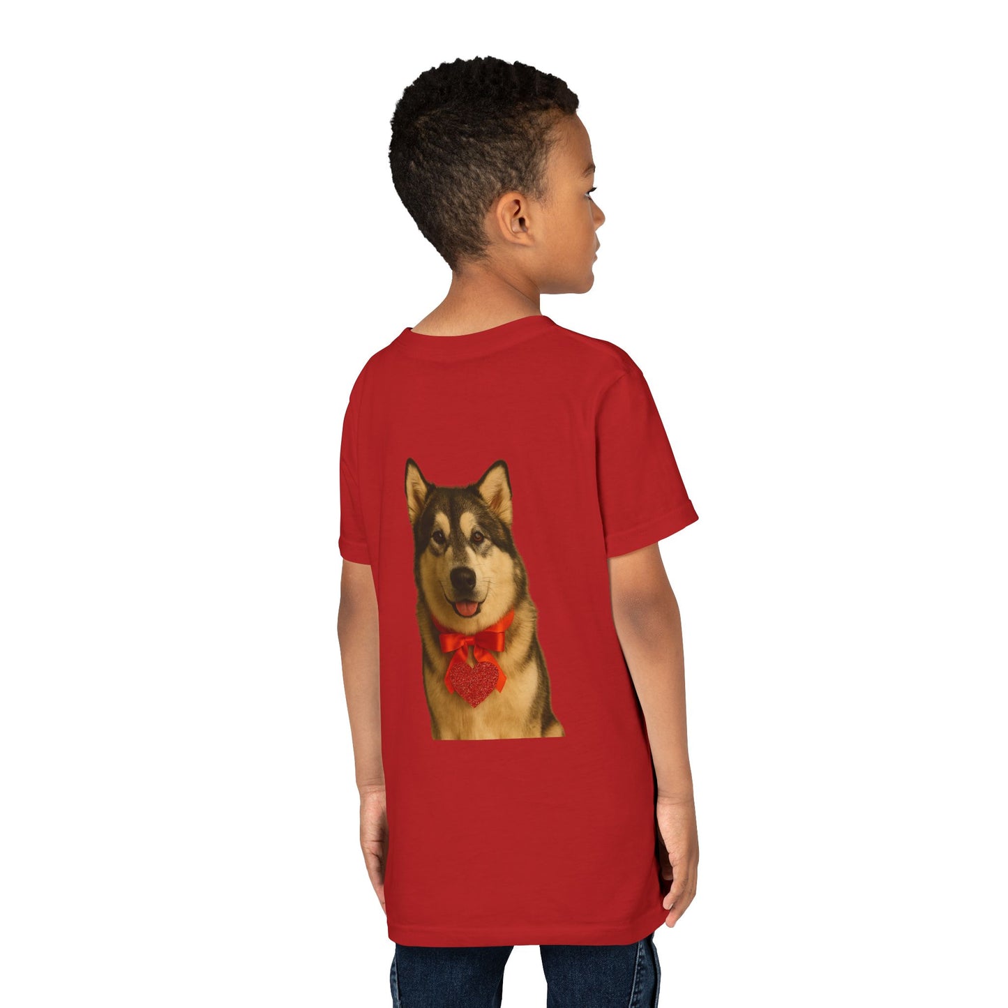 Cupid's Companion Malamute Youth Unisex Short Sleeve Crewneck Tee