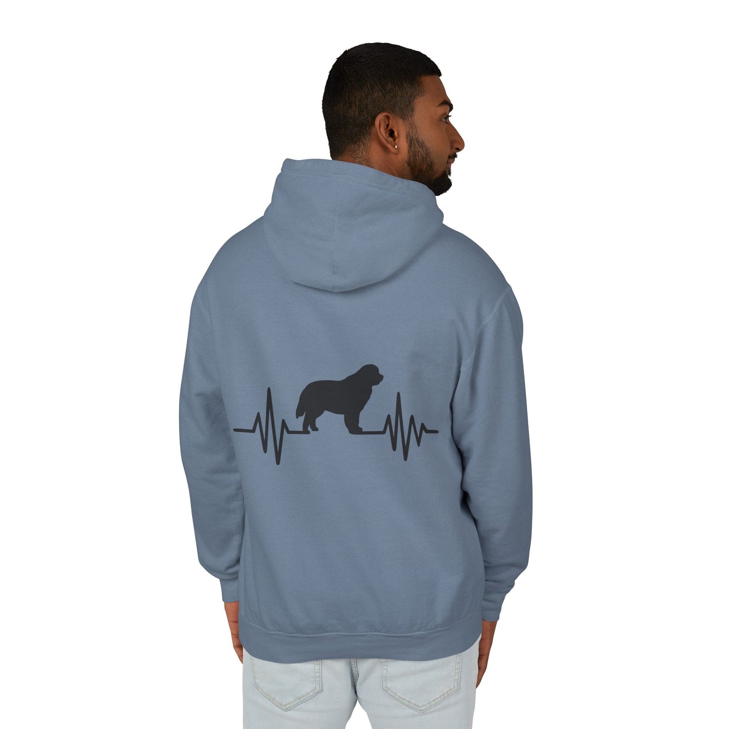 My Heart Beats For Newfies Unisex Lightweight Hoodie