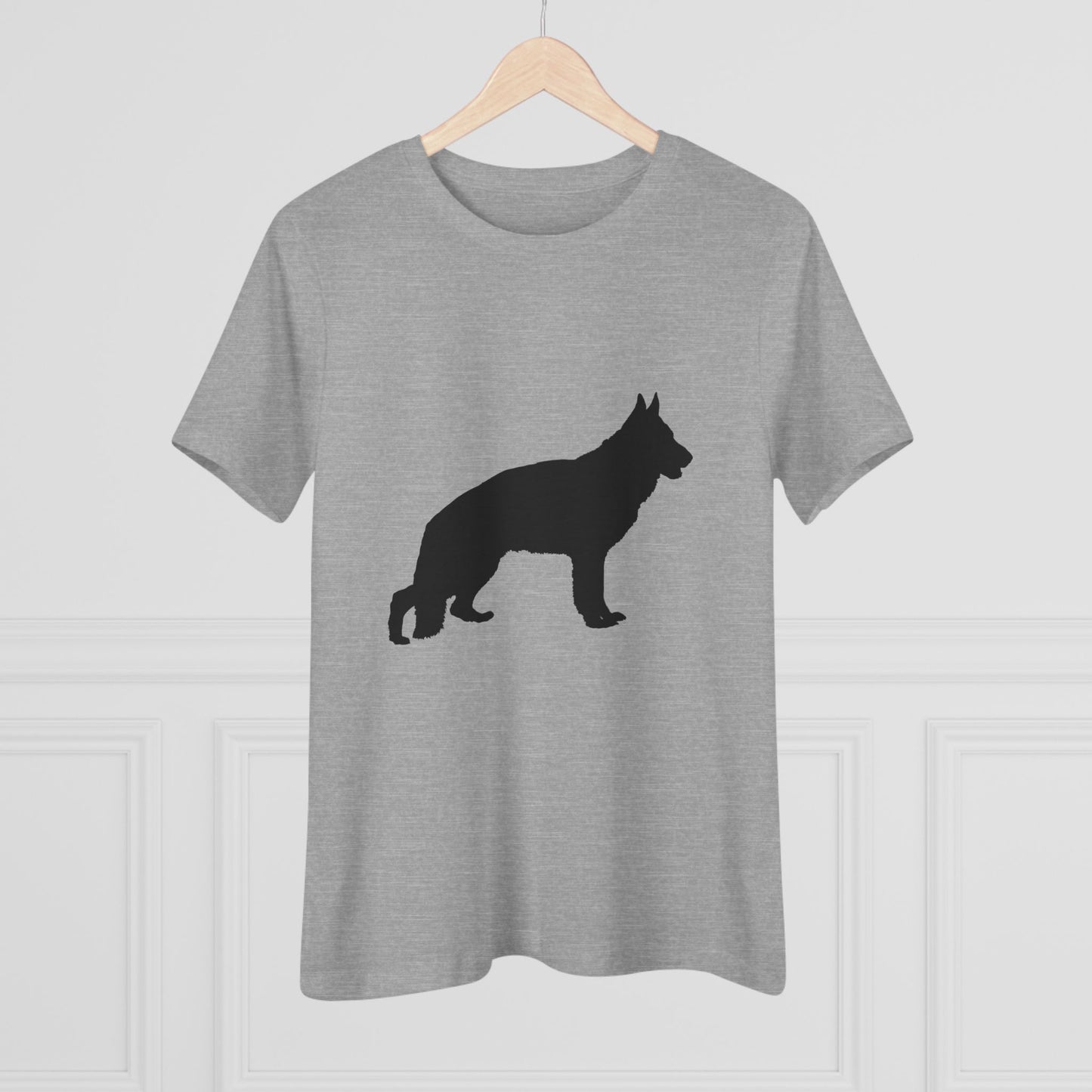German Shepherd Silhouette Women's Short Sleeve Crewneck Tee