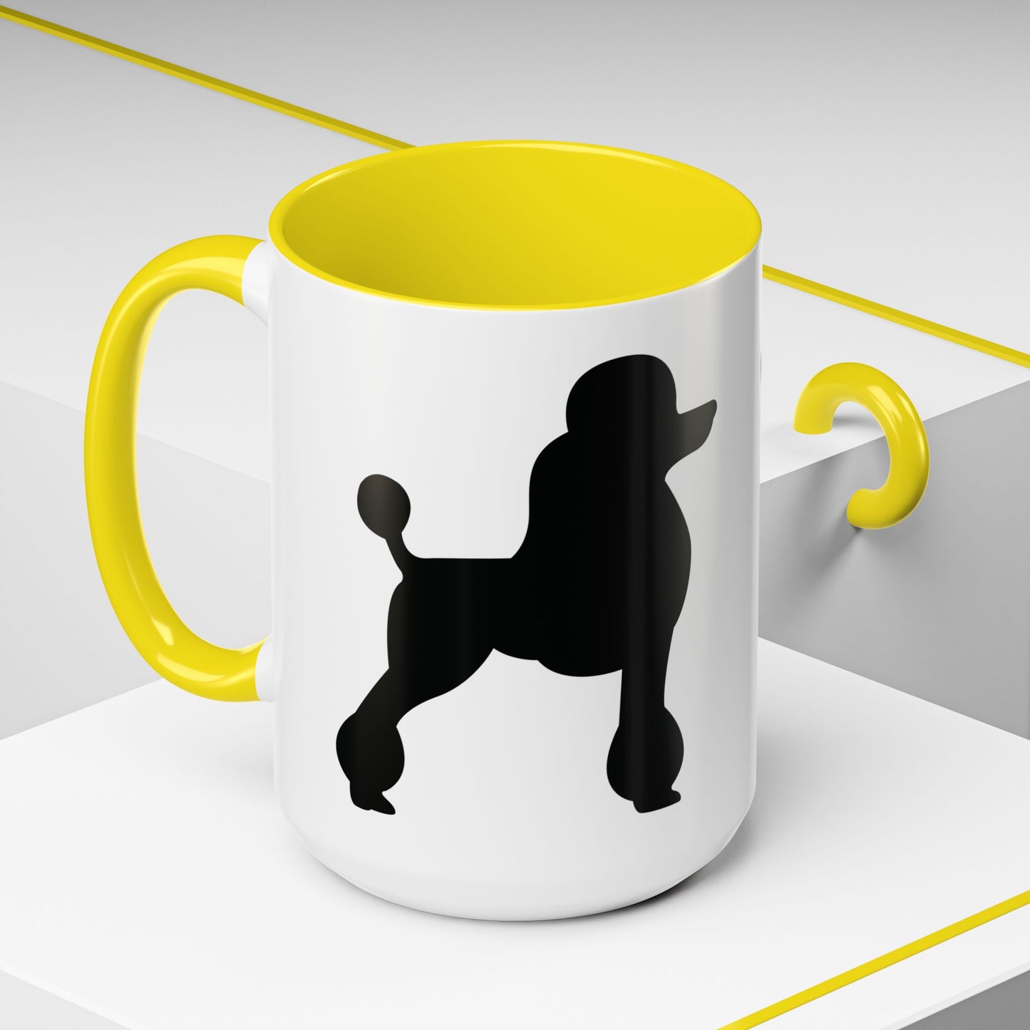 Poodle Silhouette 2-Tone Coffee Mug