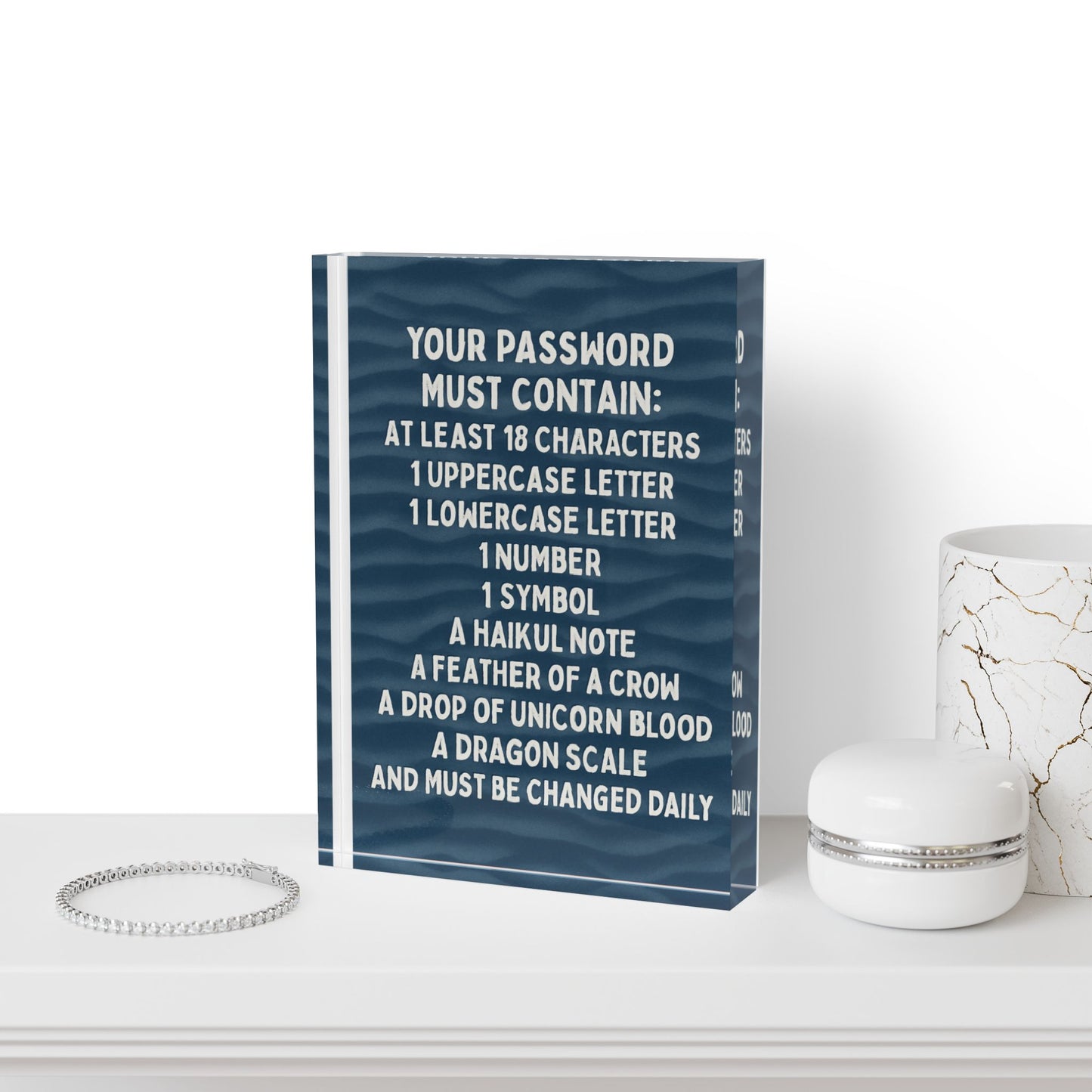 Password Acrylic Photo Block