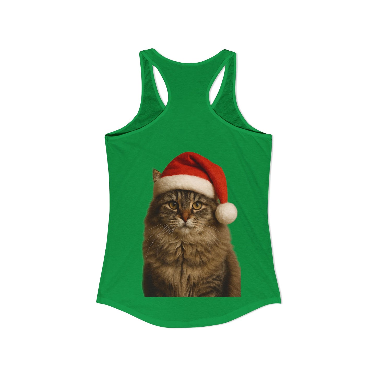 Santa Paws Cat Women's Racerback Tank