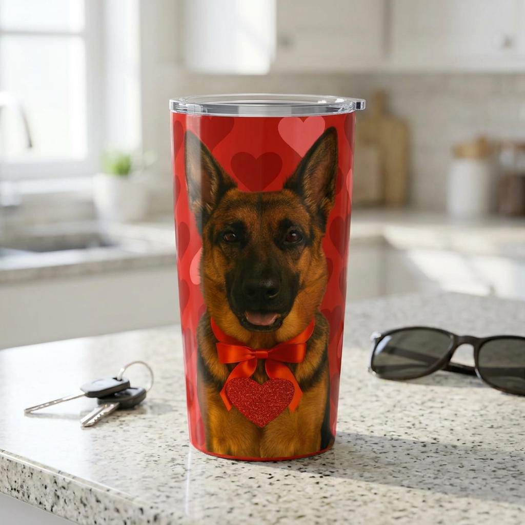 Cupid's Companion German Shepherd Tumbler