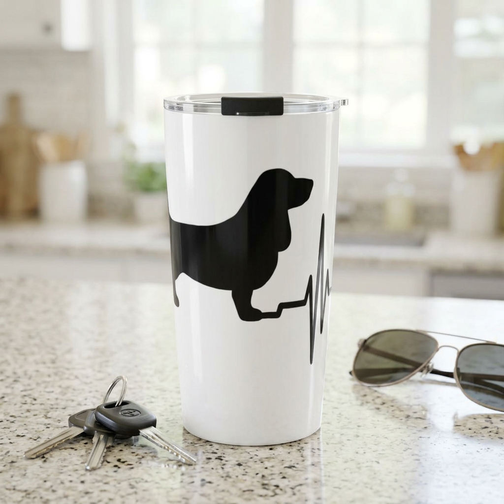 My Heart Beats For Bassets Tumbler
