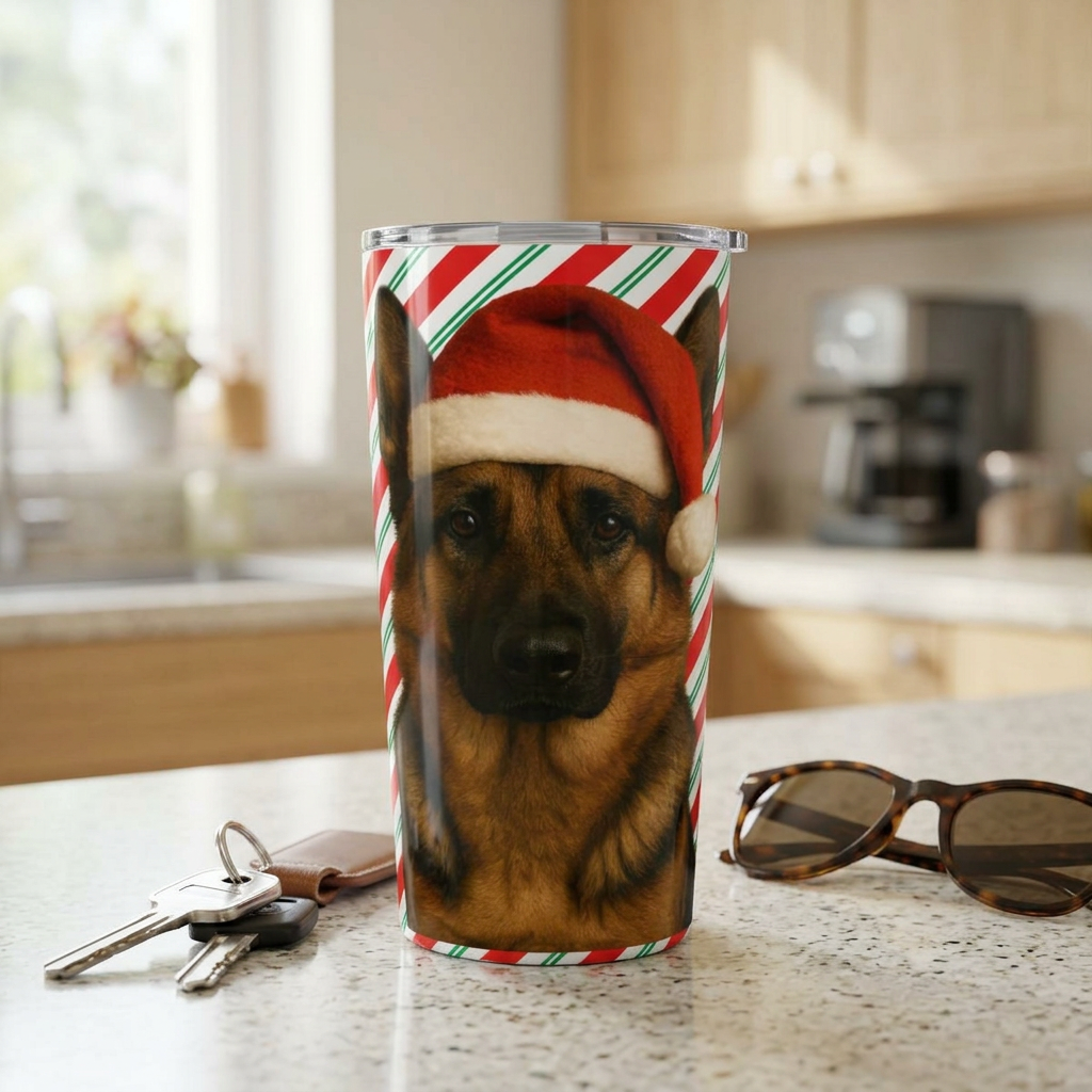 Santa Paws German Shepherd Tumbler