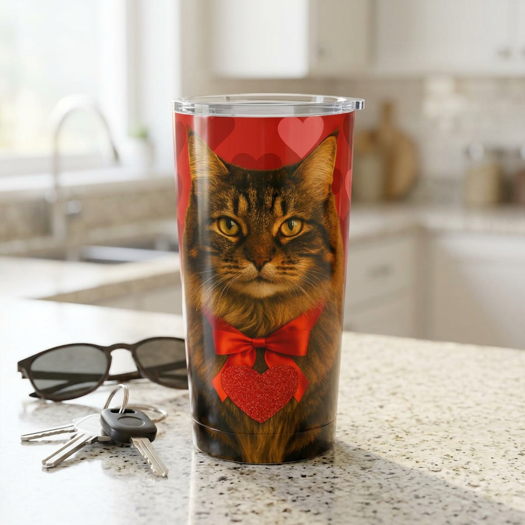 Cupid's Companion Cat Tumbler