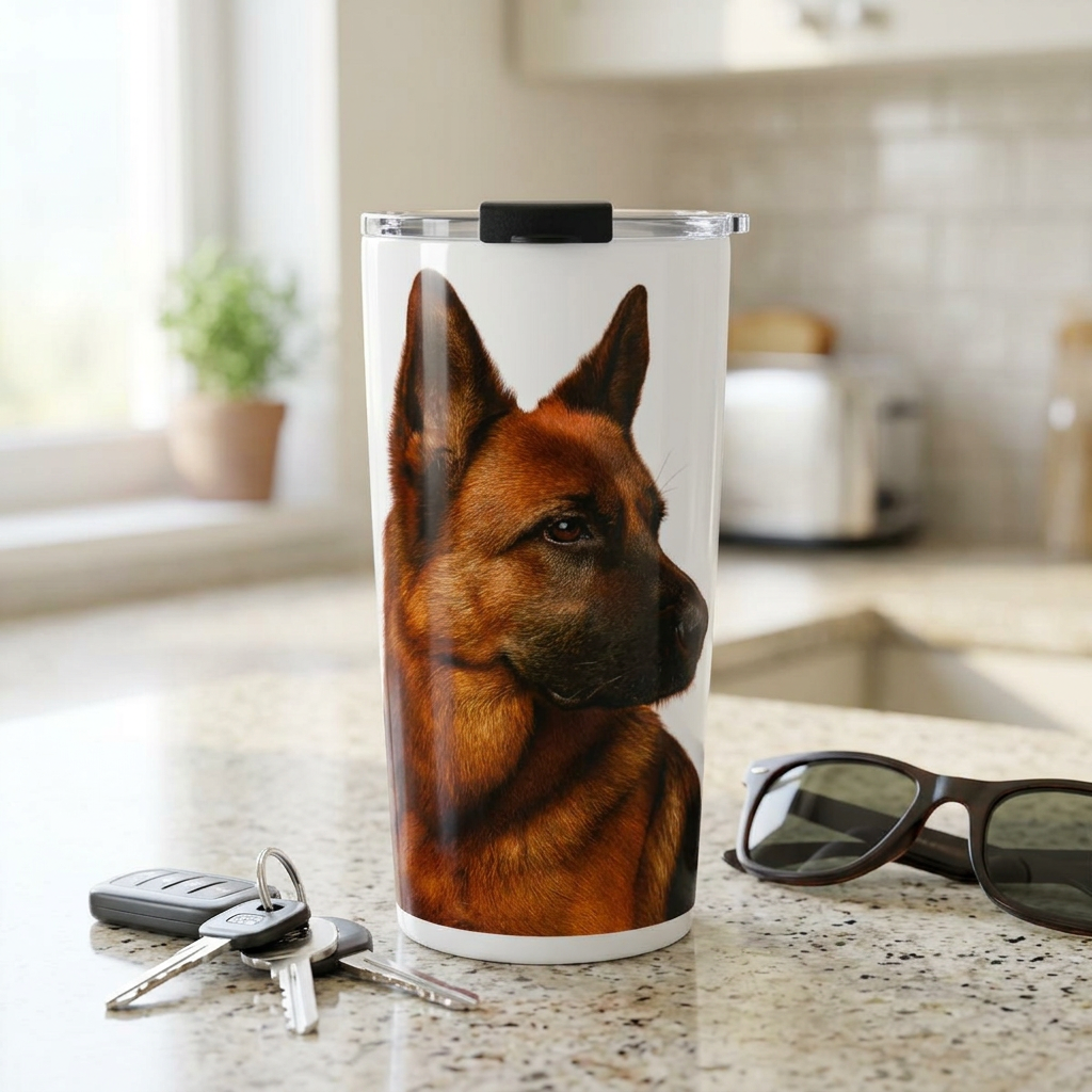German Shepherd Head Tumbler