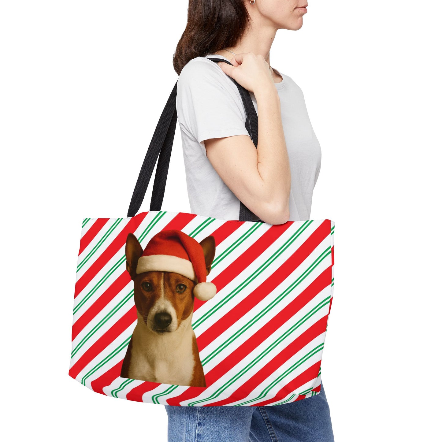 Santa Paws Basenji Weekender Tote Bag