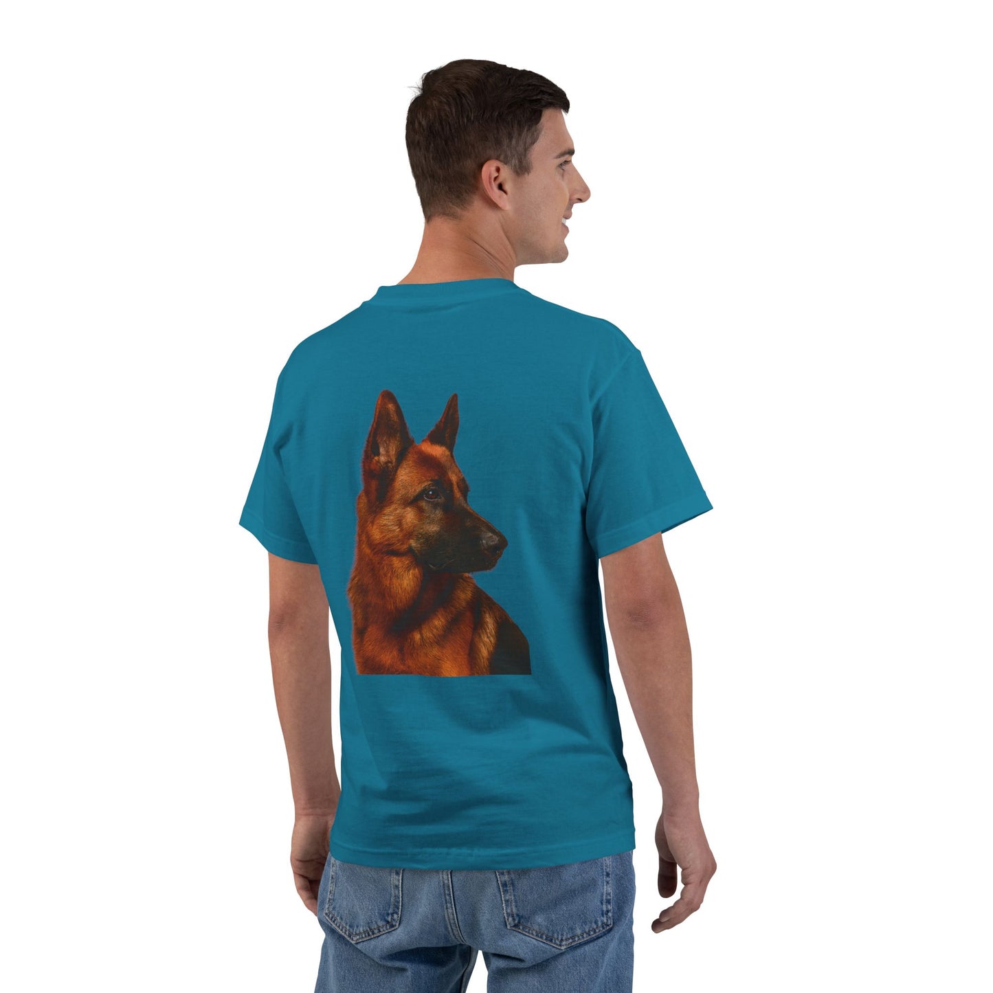 German Shepherd Head Men's Short-Sleeve Crewneck Tee