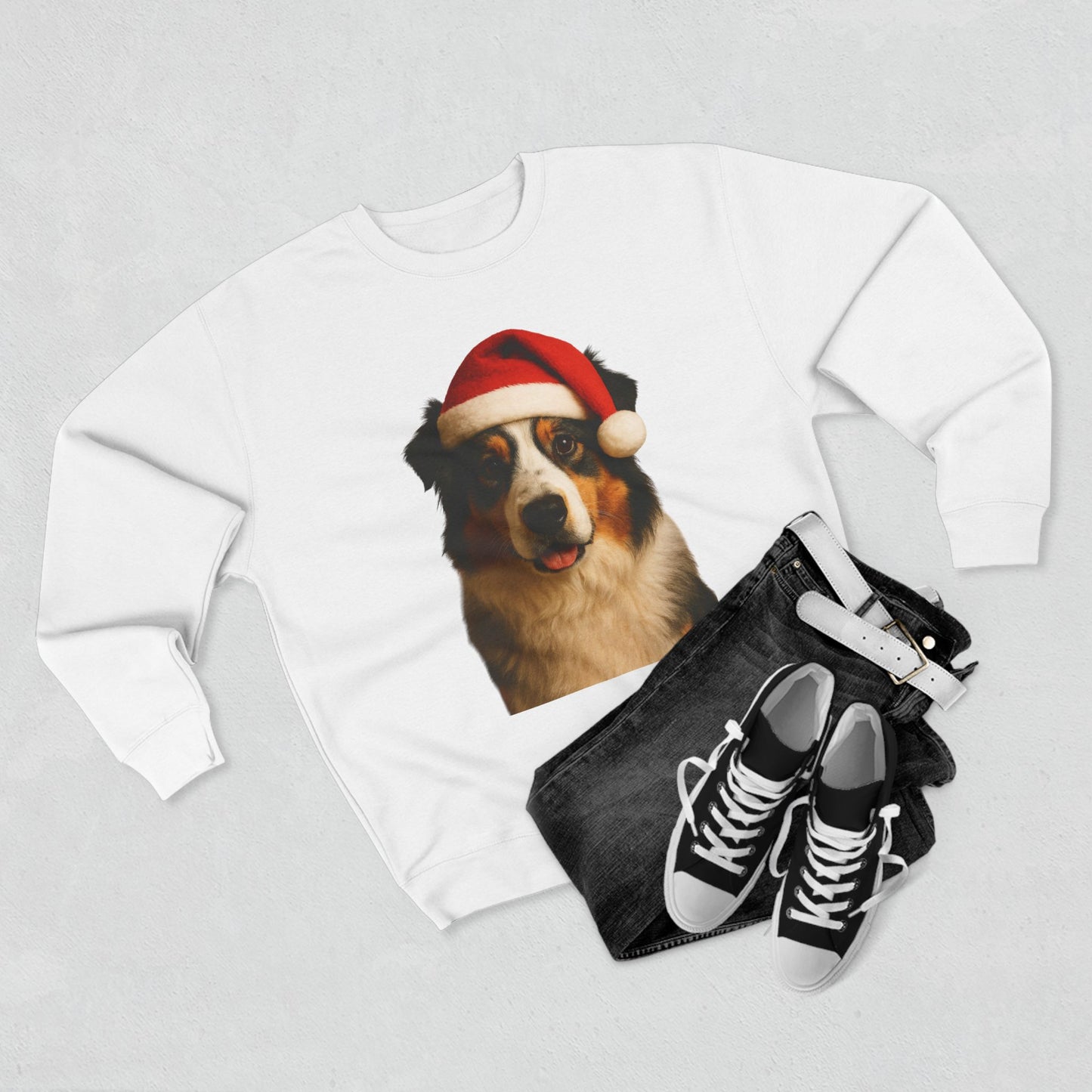 Santa Paws Aussie Unisex Crewneck Sweatshirt