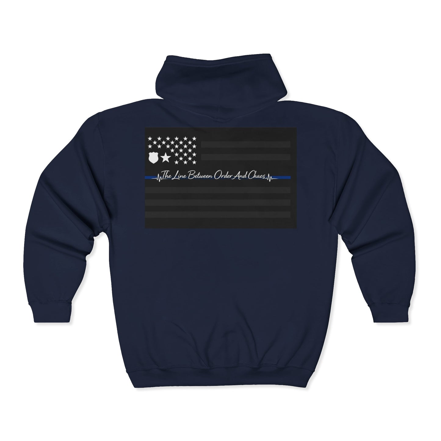 Thin Blue Line Unisex Full Zip Hoodie