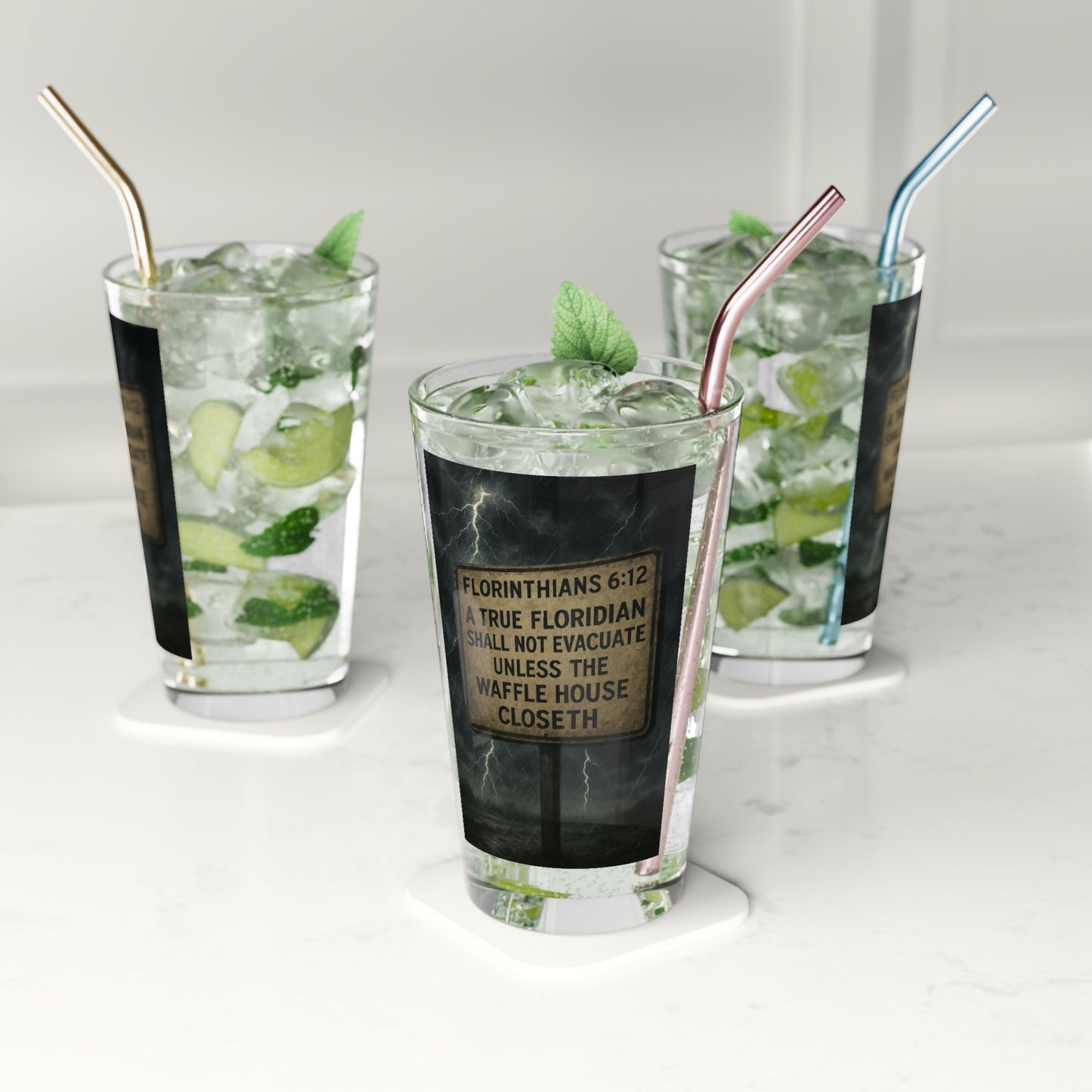 Florinthians 6:12 Drinking Glass