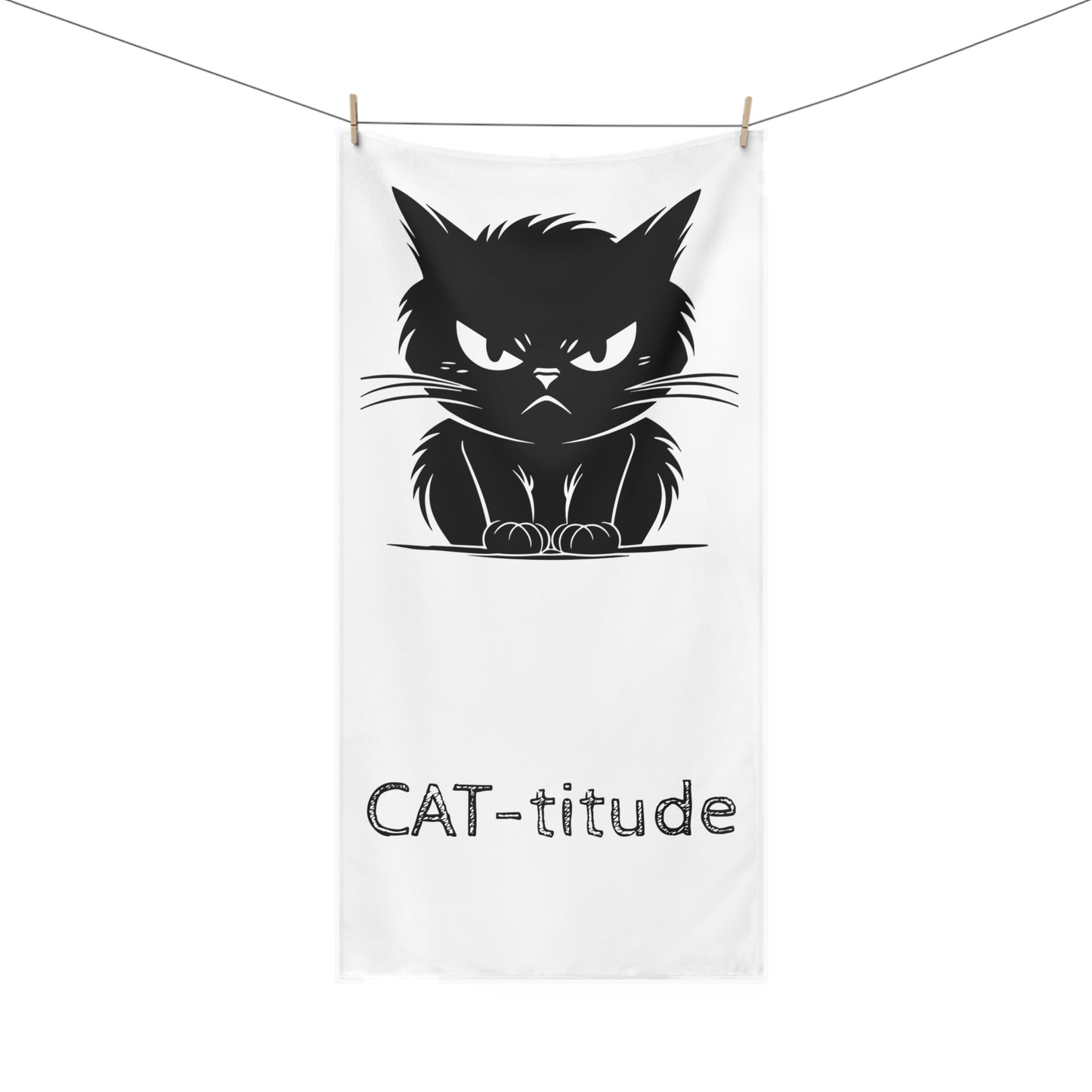 CAT-titude Mink-Cotton Beach Towel