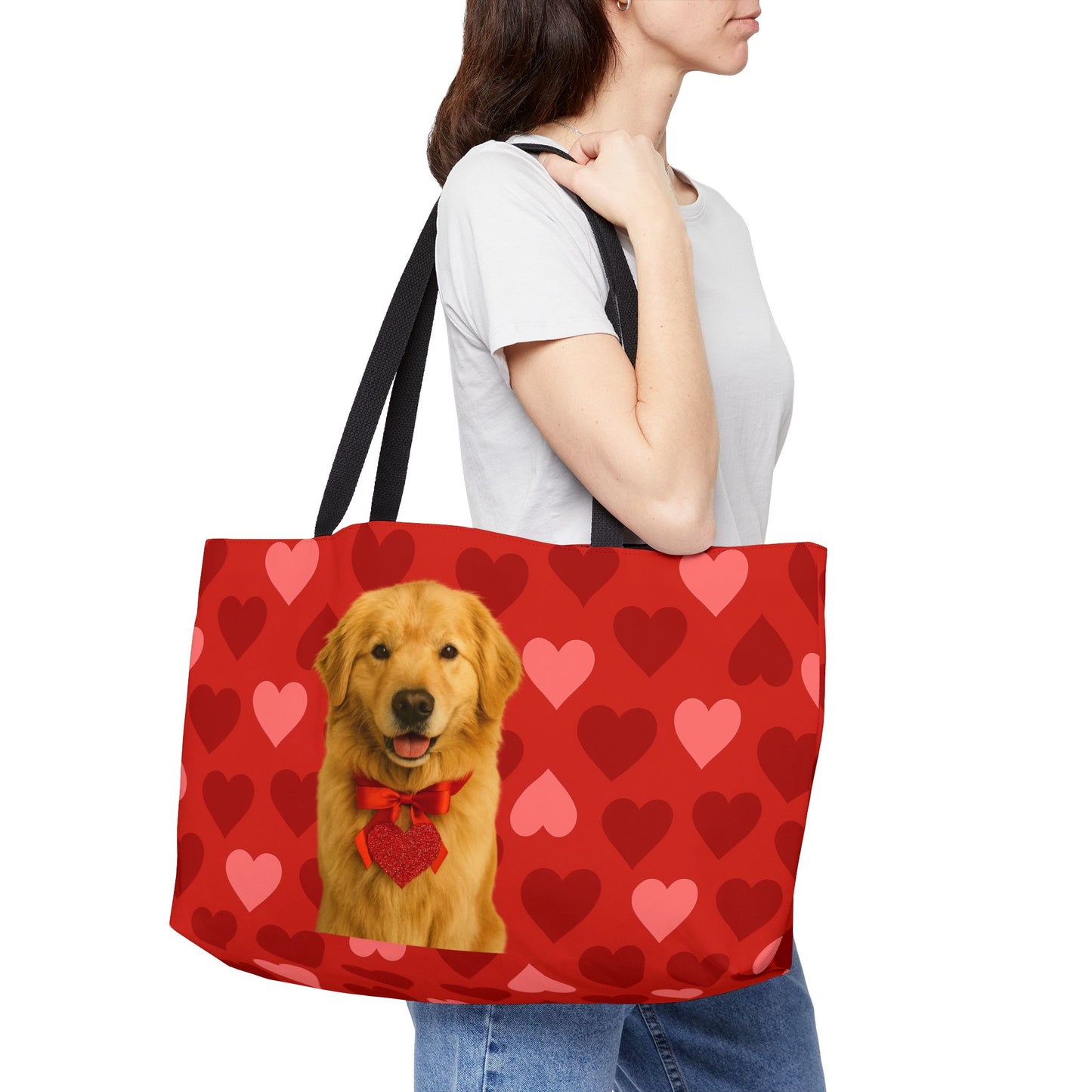 Cupid's Companion Golden Weekender Tote Bag