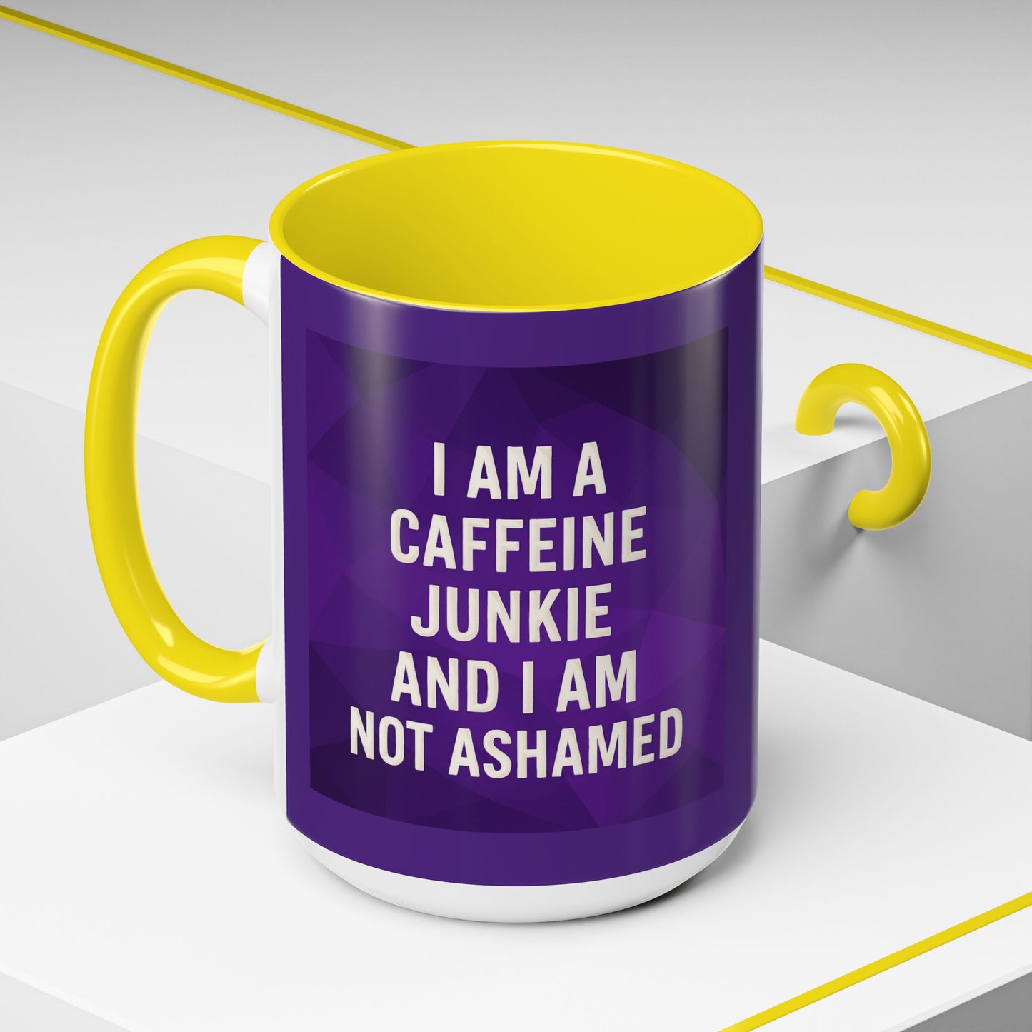 Caffeine Junkie 2-Tone Coffee Mug