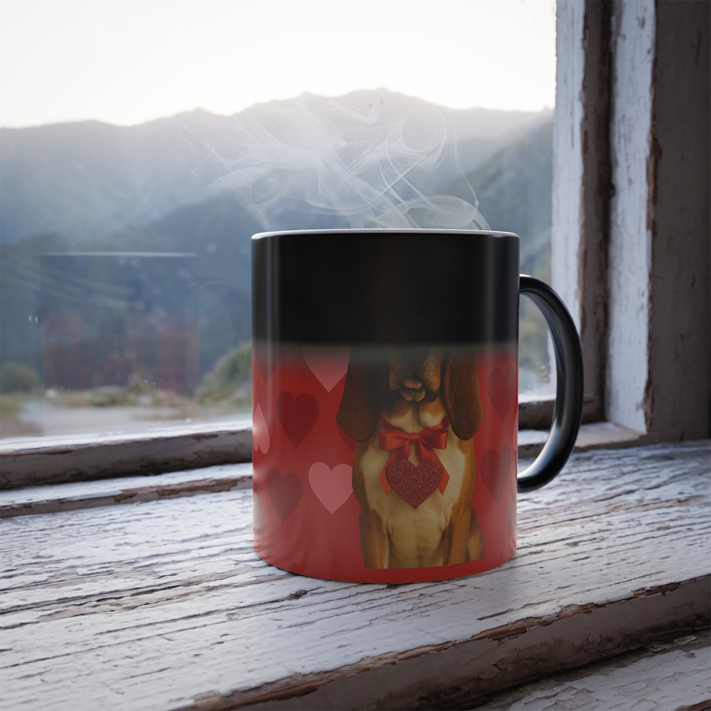 Cupid's Companion Basset Color Changing Mug