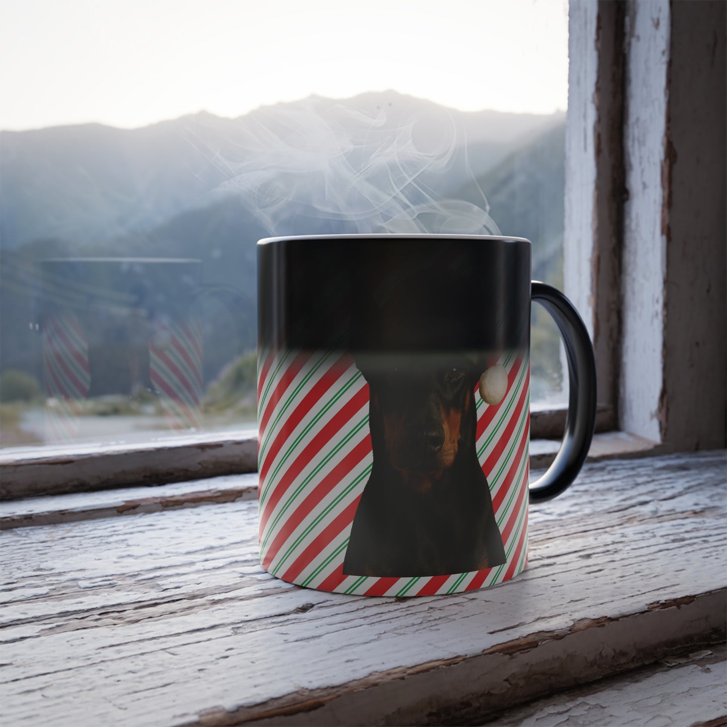 Santa Paws Doberman Color Changing Mug