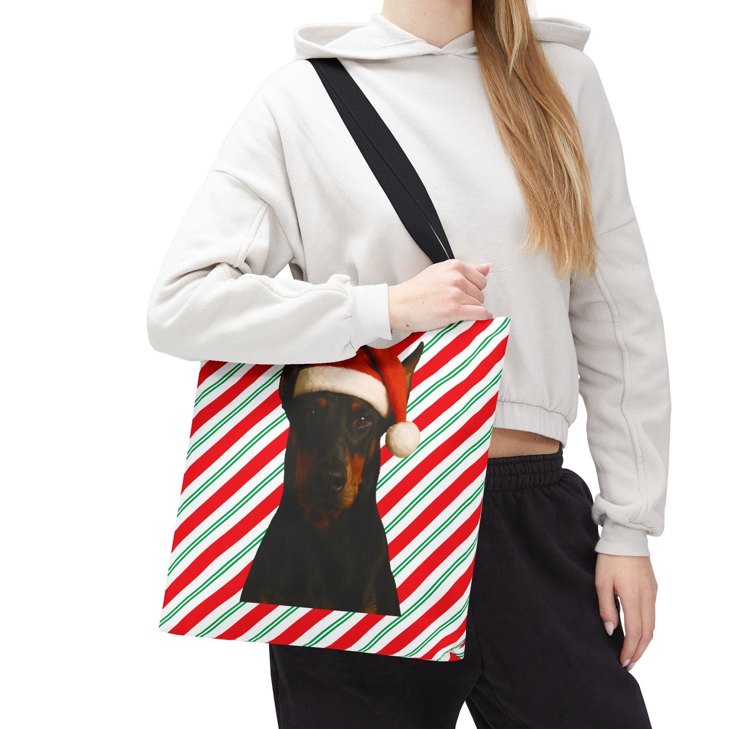 Santa Paws Doberman Tote Bag