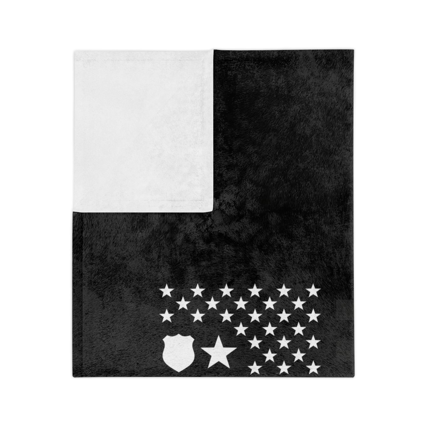 Thin Blue Line Velveteen Microfiber Blanket