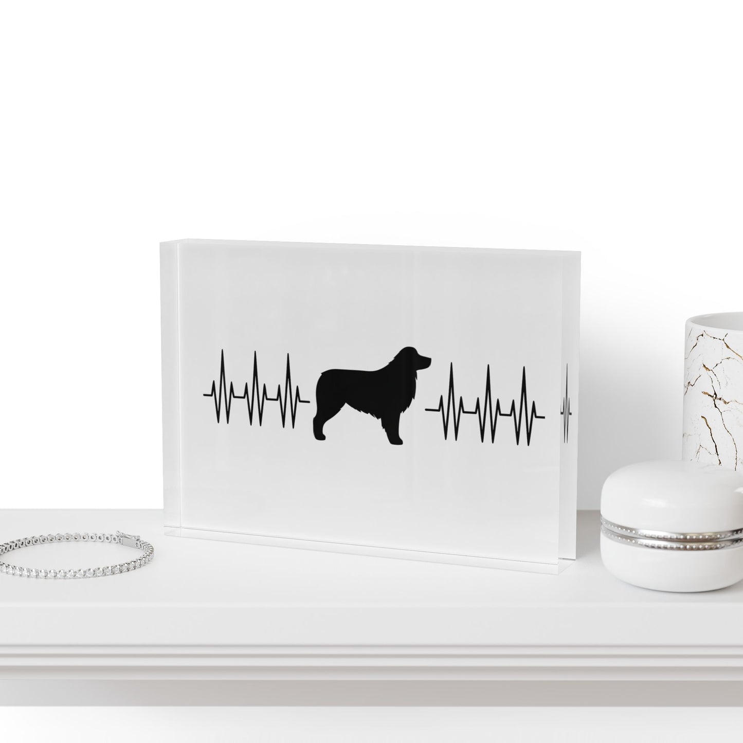 My Heart Beats For Aussies Acrylic Photo Block