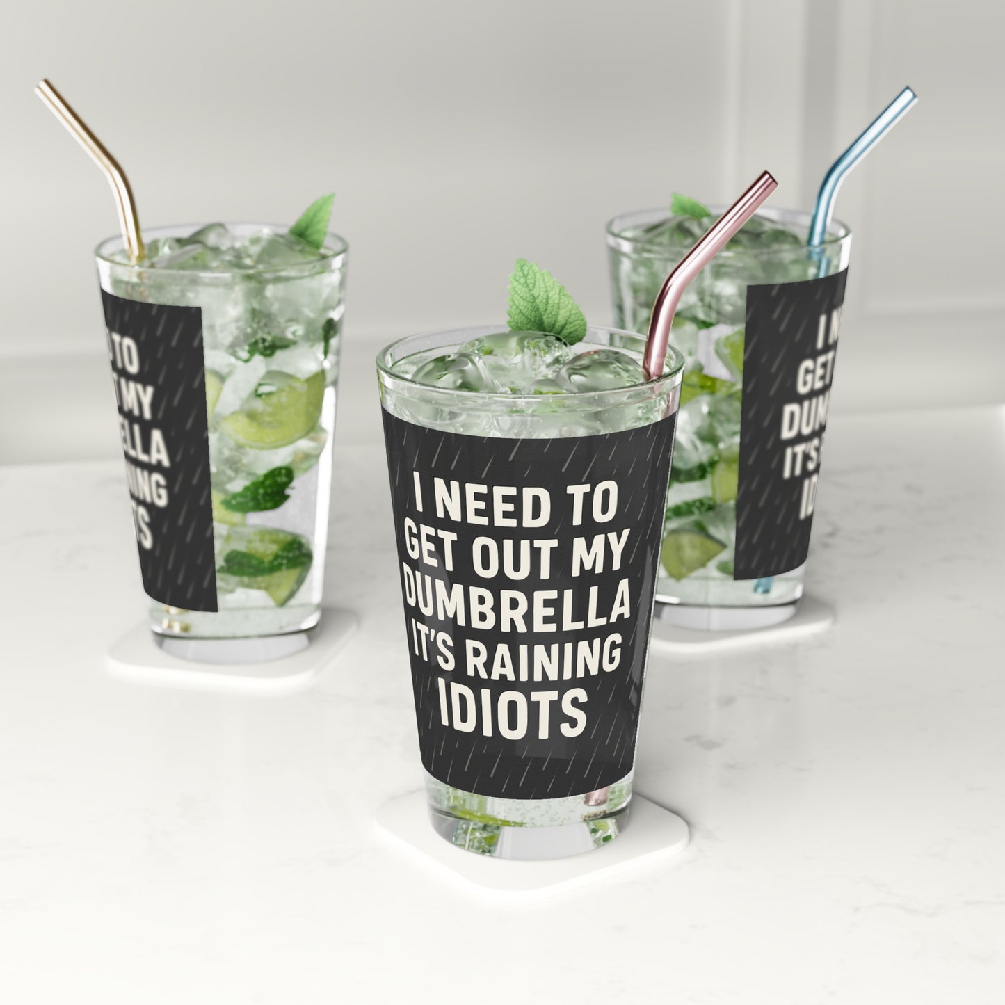 Dumbrella Drinking Glass