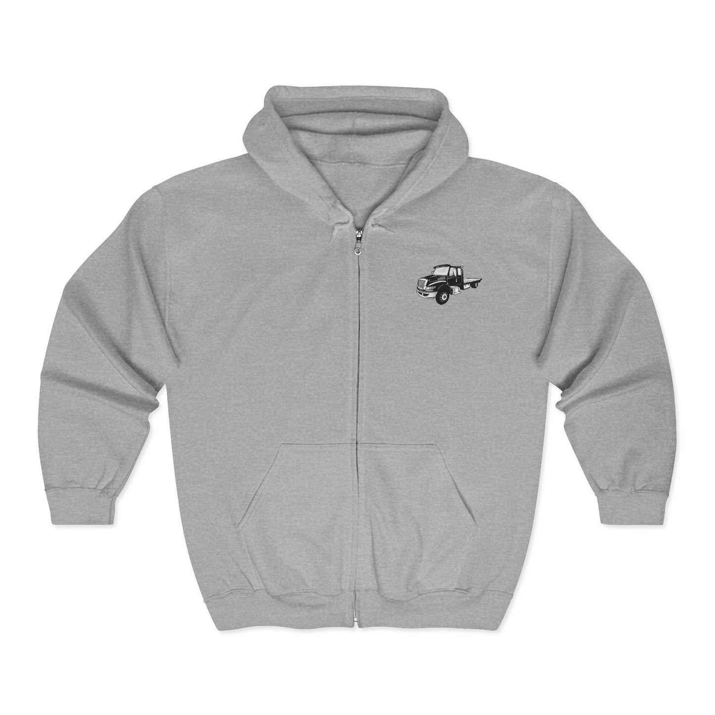 I Can't Fix Stupid Flatbed Tow Truck Unisex Full Zip Hoodie
