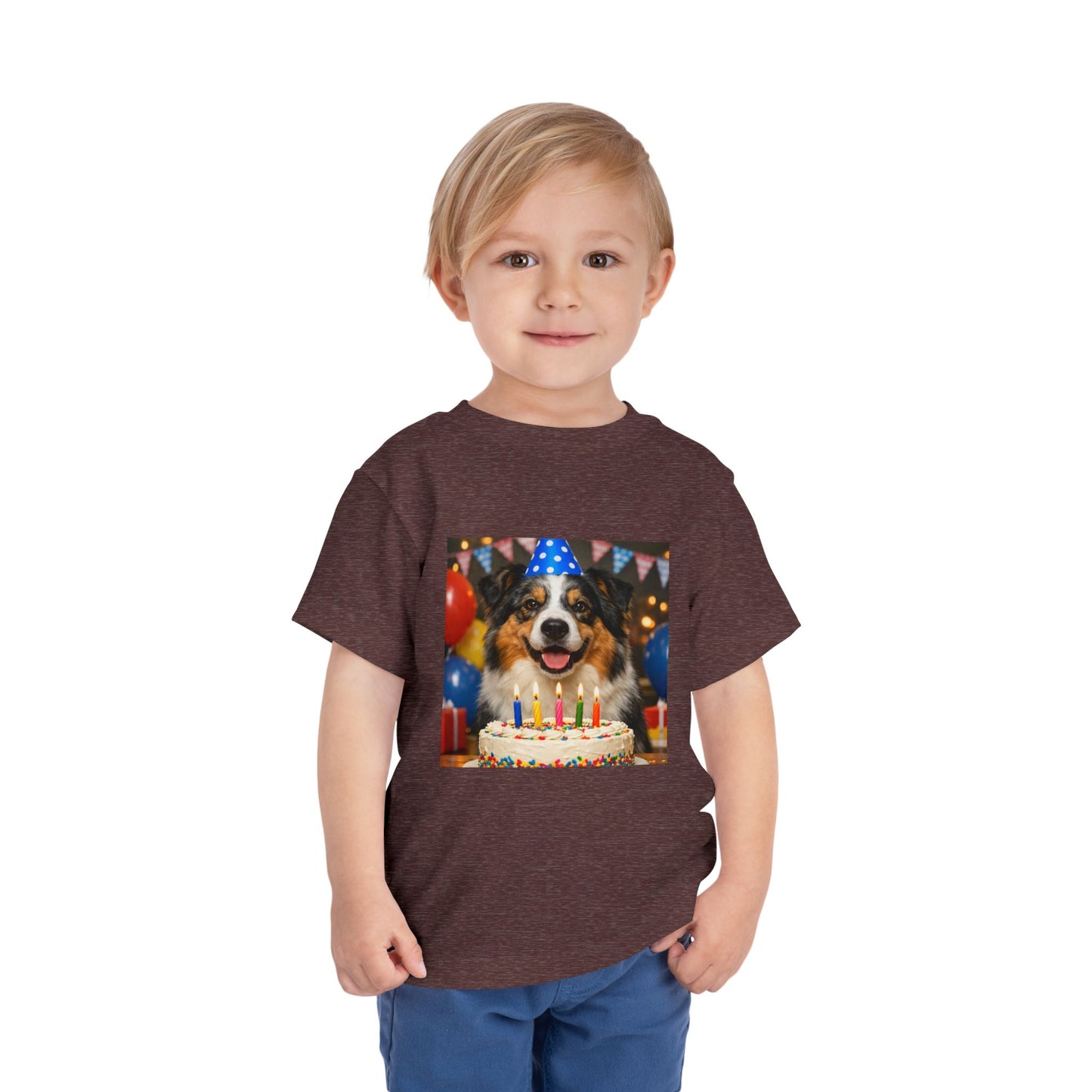 Birthday Buddy Aussie Toddler Unisex Short Sleeve Crewneck Tee