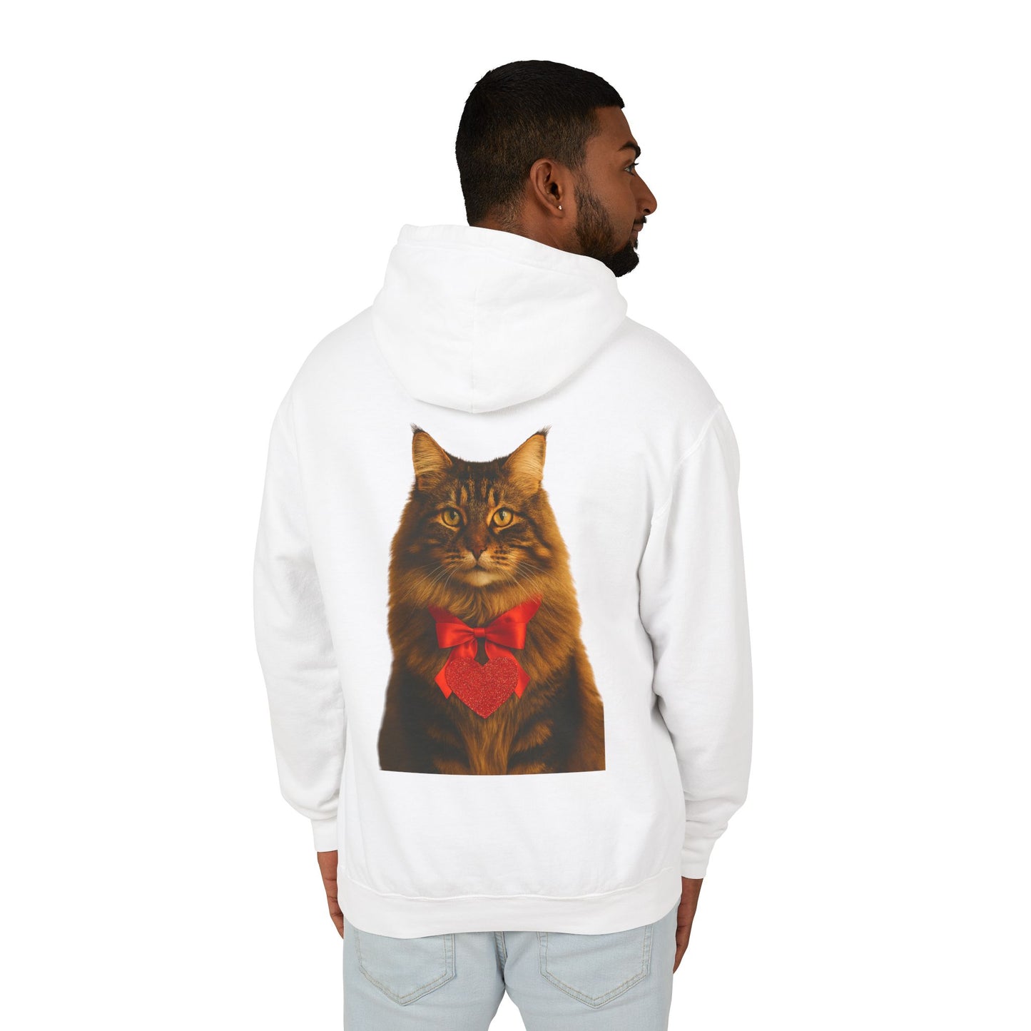 Cupid's Companion Cat Unisex Lightweight Hoodie