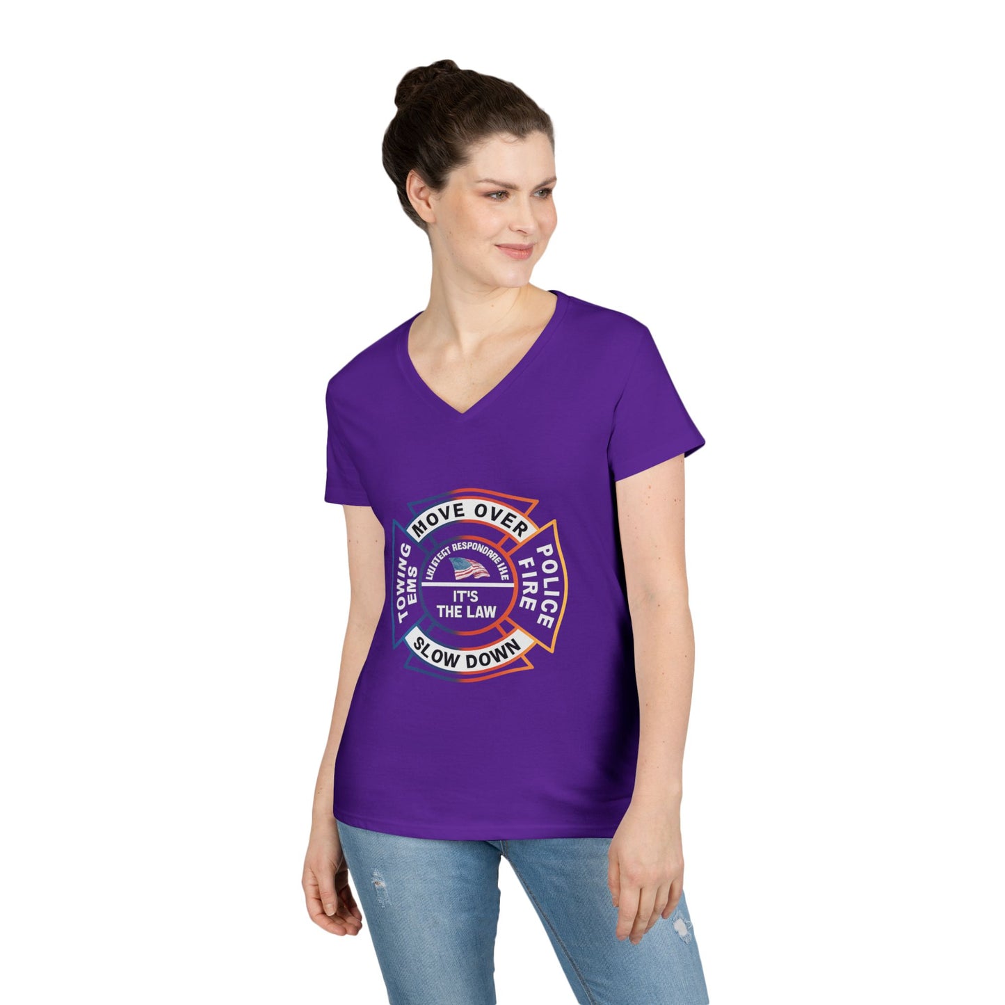 Let First Responders Live Women's V-Neck T-Shirt