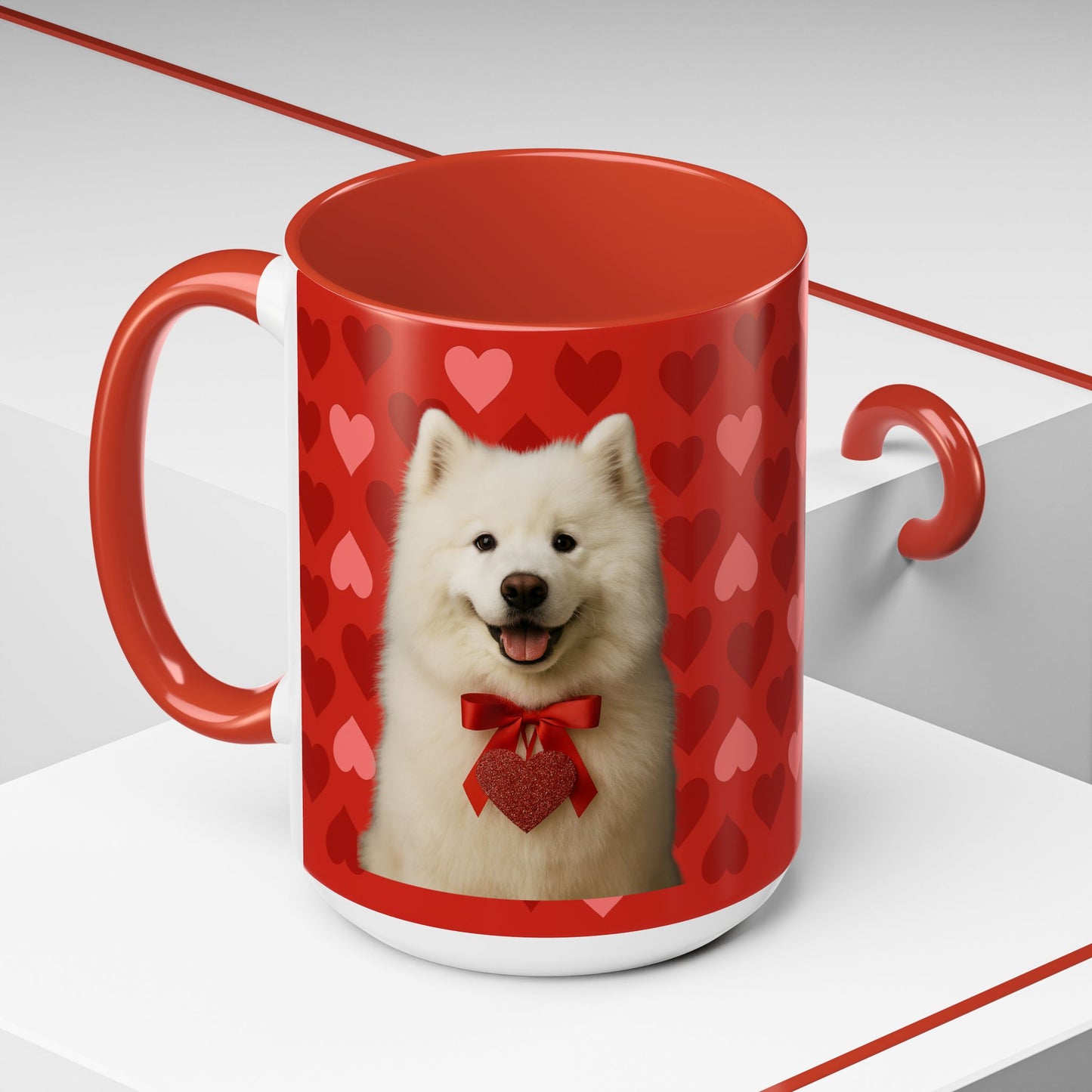 Cupid's Companion Samoyed 2-Tone Coffee Mug