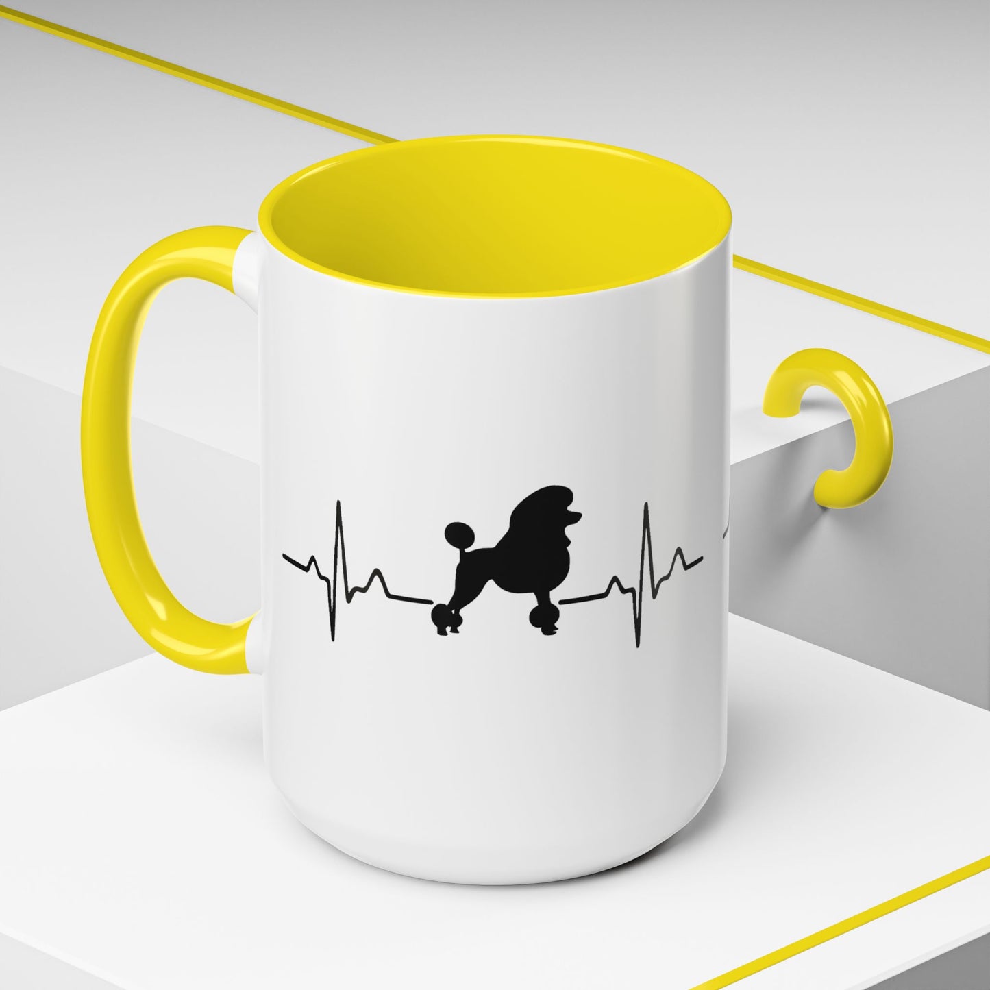 My Heart Beats For Poodles 2-Tone Coffee Mug