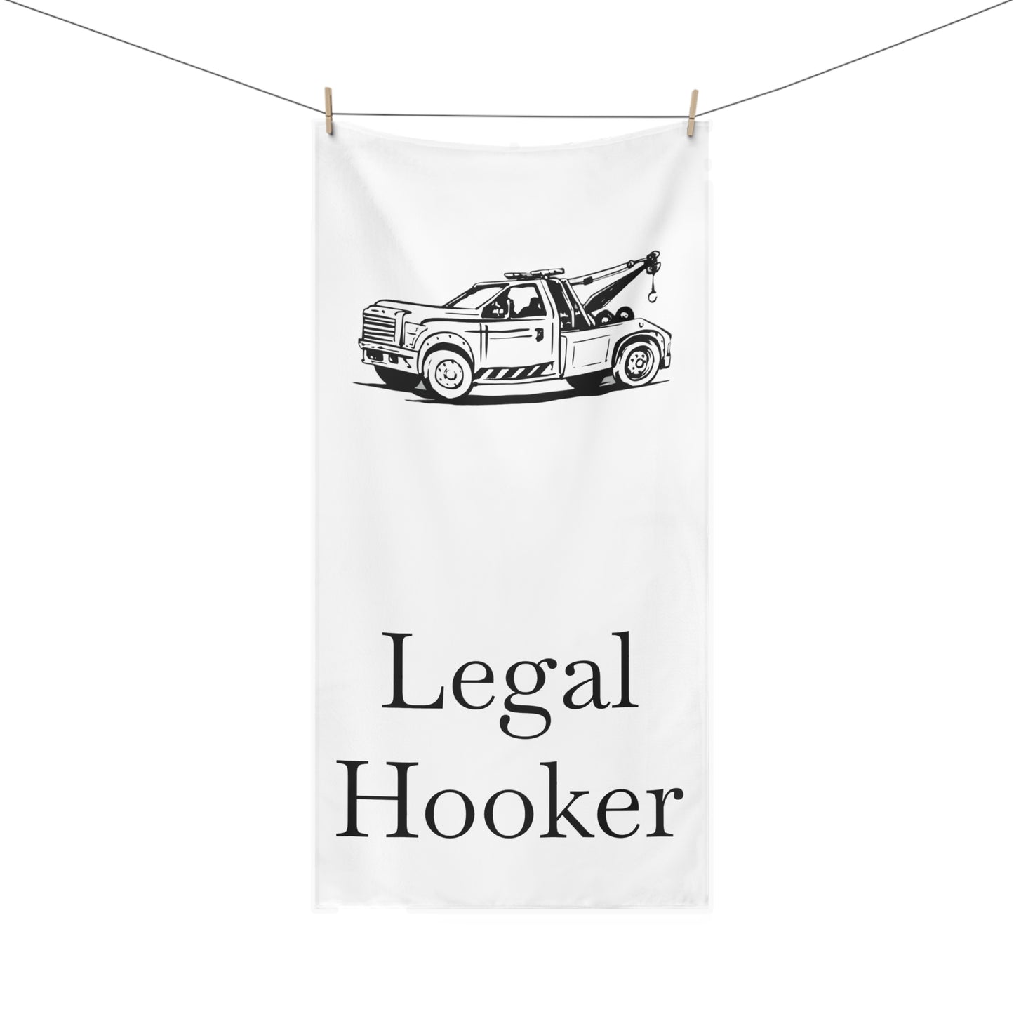Legal H**ker Wheel Lift Tow Truck Mink-Cotton Beach Towel