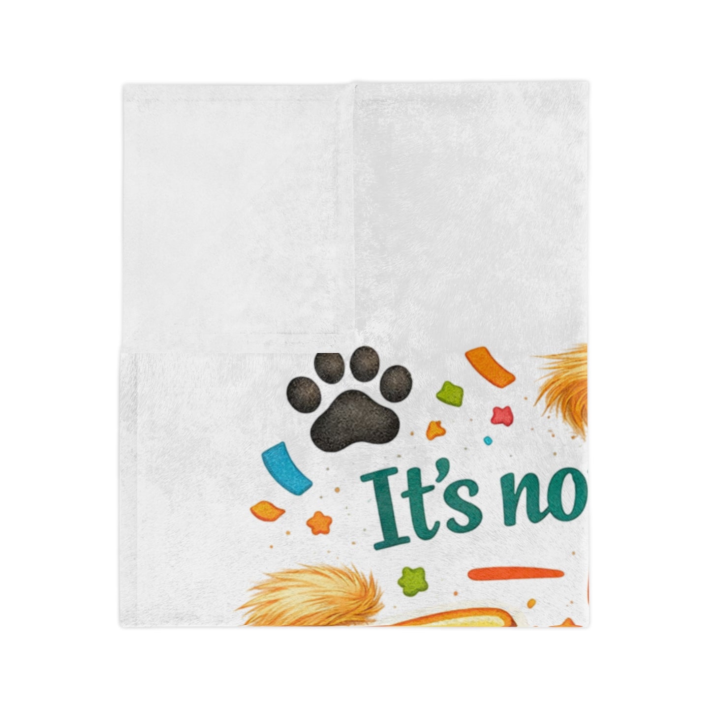 Fur-Fetti Cat Velveteen Microfiber Blanket