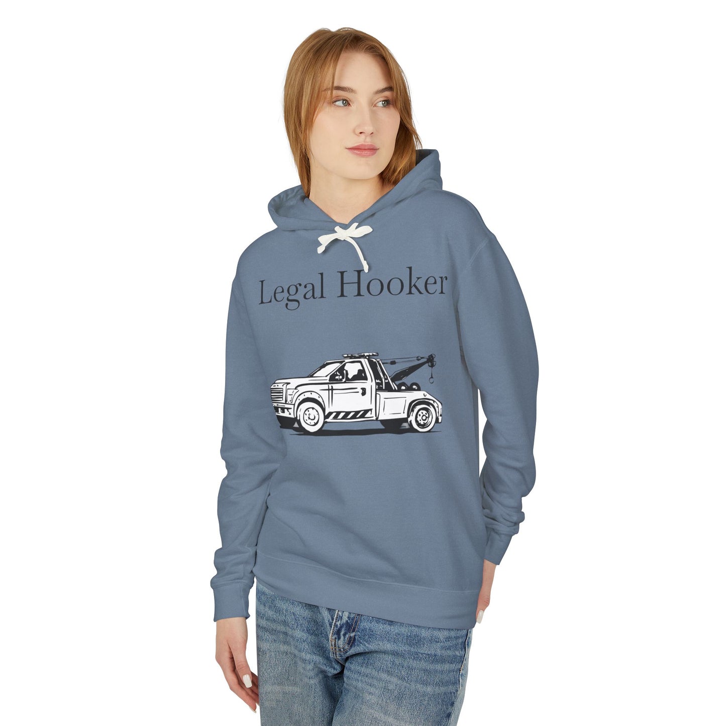 Legal H**ker Wheel Lift Tow Truck Unisex Lightweight Hoodie