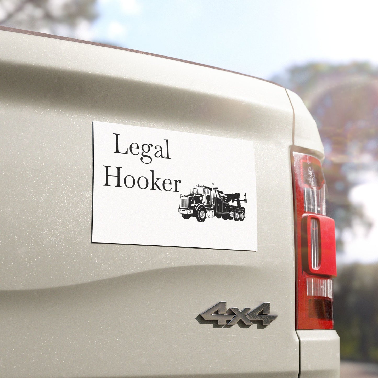 Legal H**ker Heavy Tow Truck Indoor/Outdoor Magnet