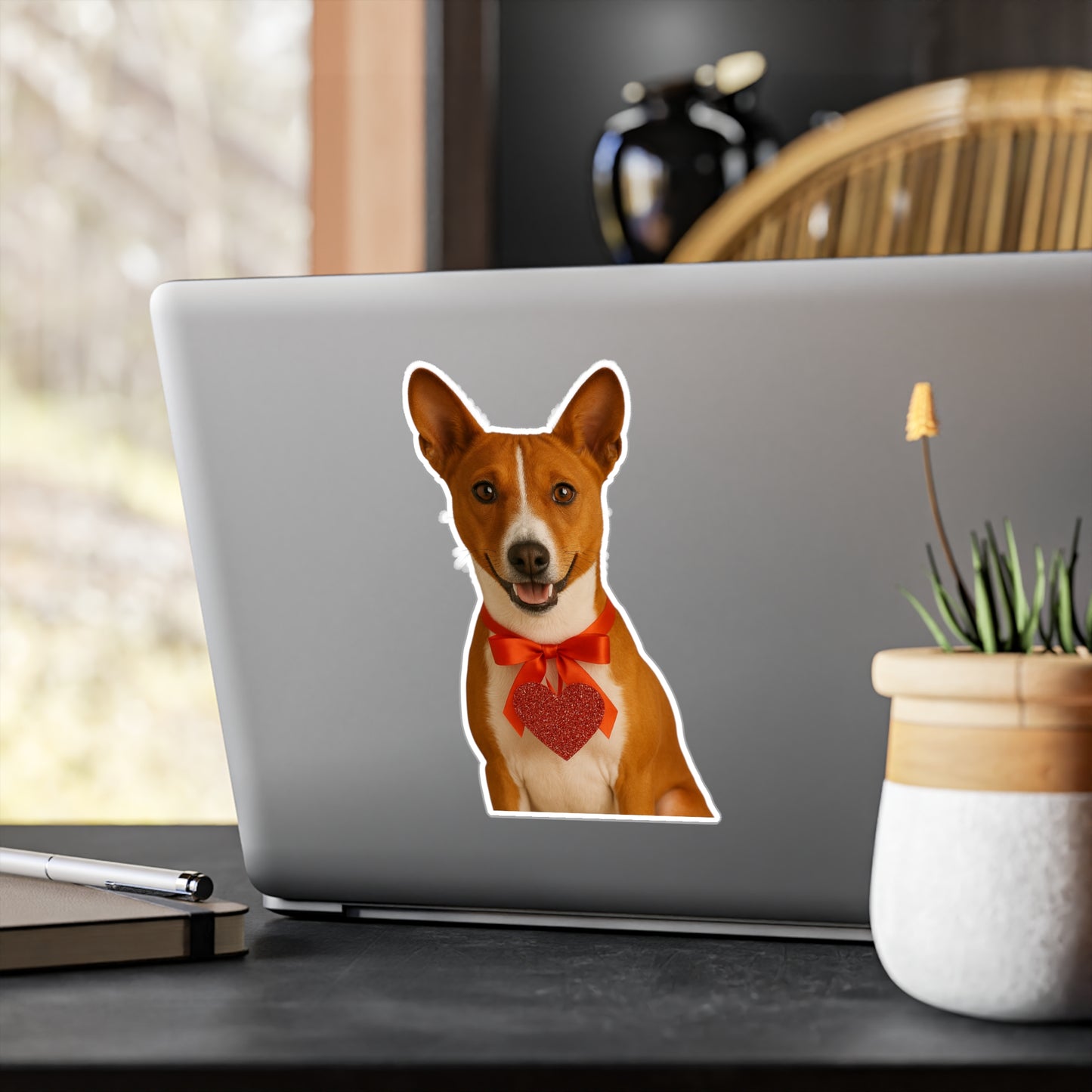 Cupid's Companion Basenji Vinyl Decal
