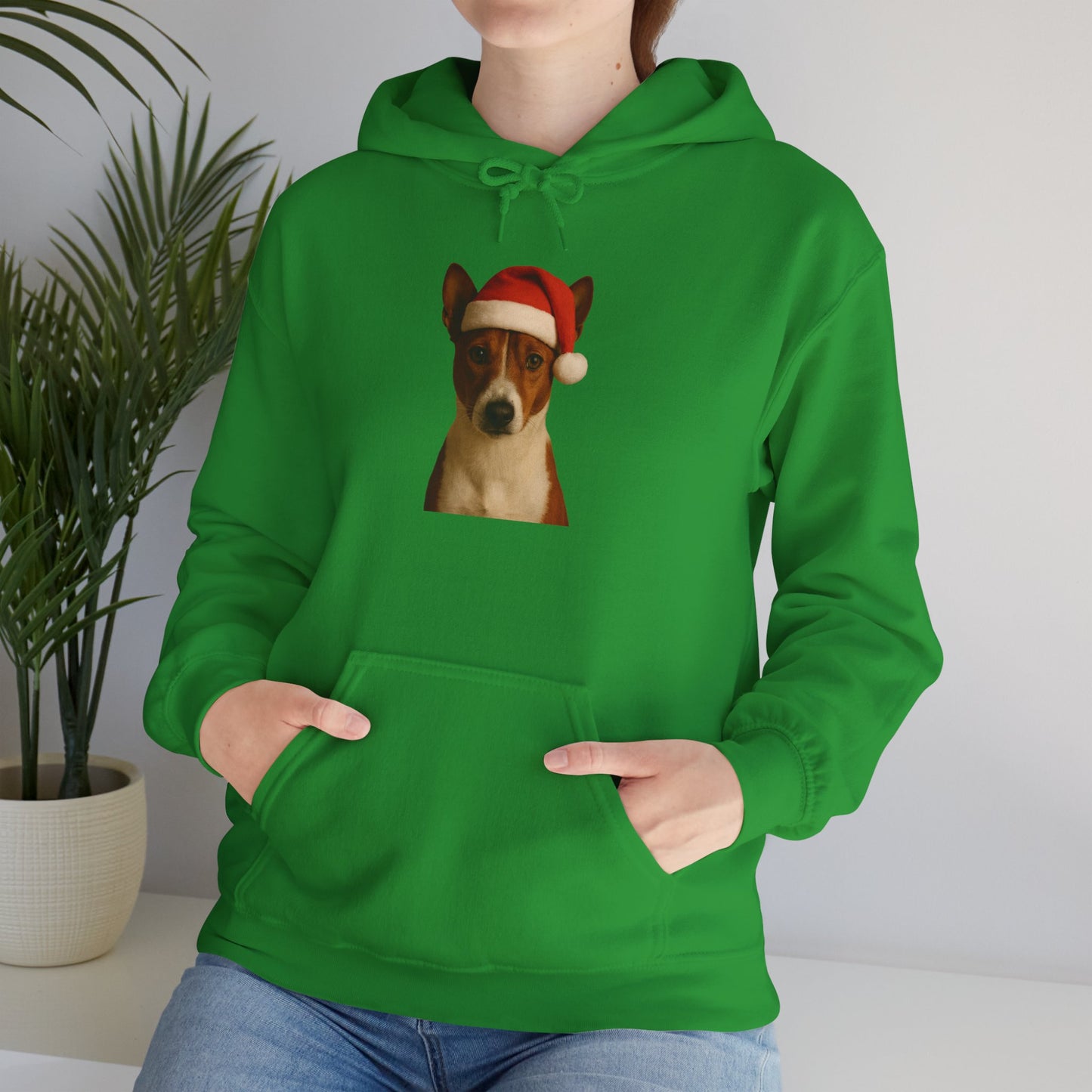 Santa Paws Basenji Unisex Hoodie
