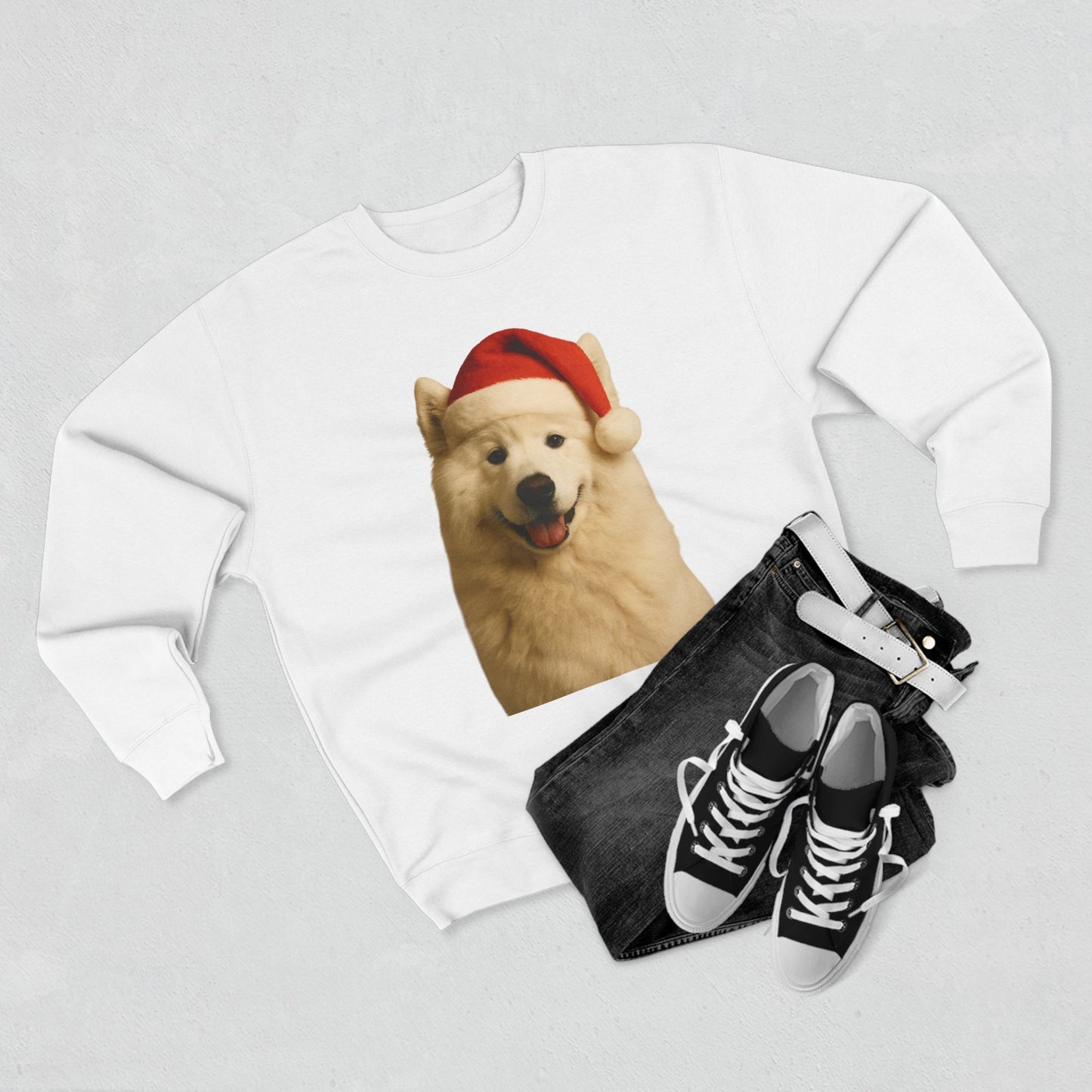 Santa Paws Samoyed Unisex Crewneck Sweatshirt