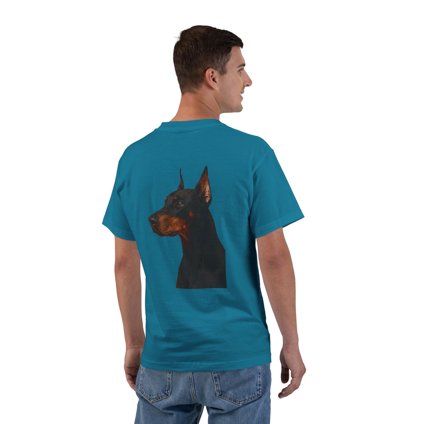 Doberman Head Men's Short-Sleeve Crewneck Tee