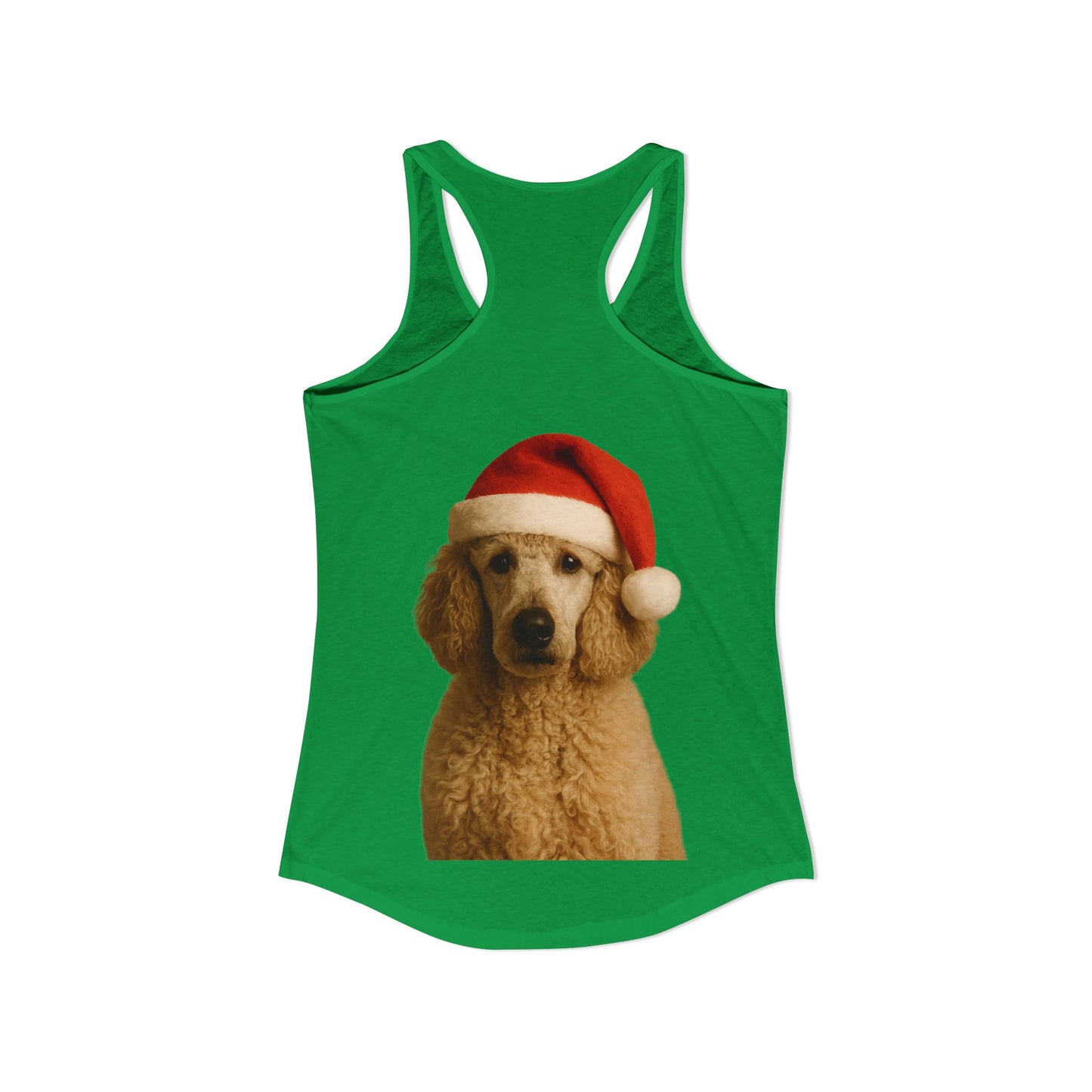 Santa Paws Poodle Women's Racerback Tank