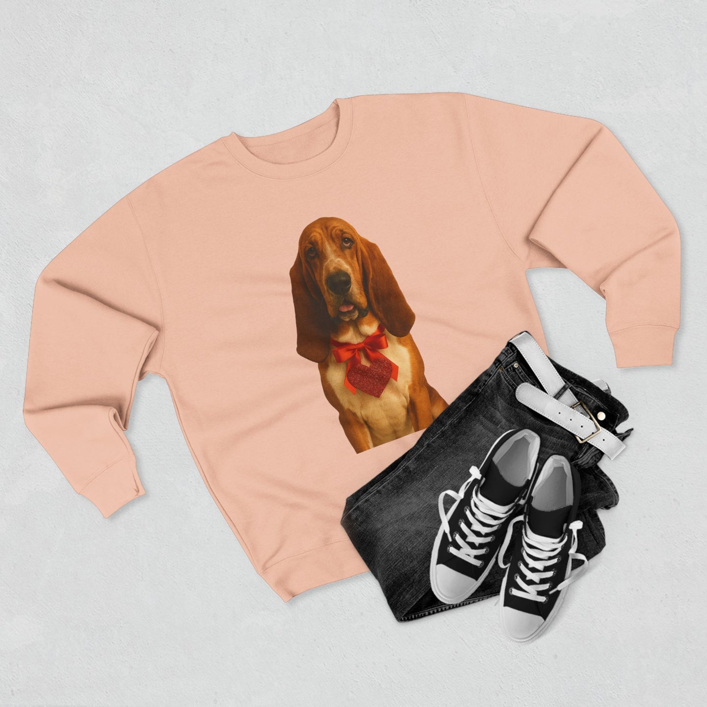 Cupid's Companion Basset Unisex Crewneck Sweatshirt