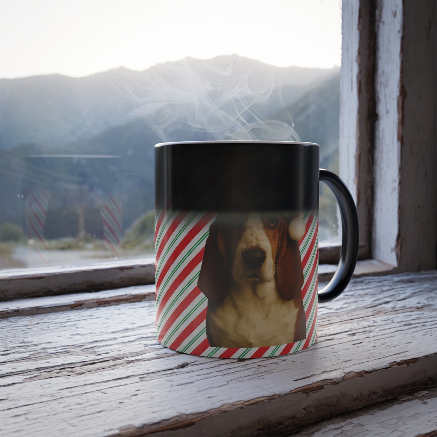 Santa Paws Basset Color Changing Mug