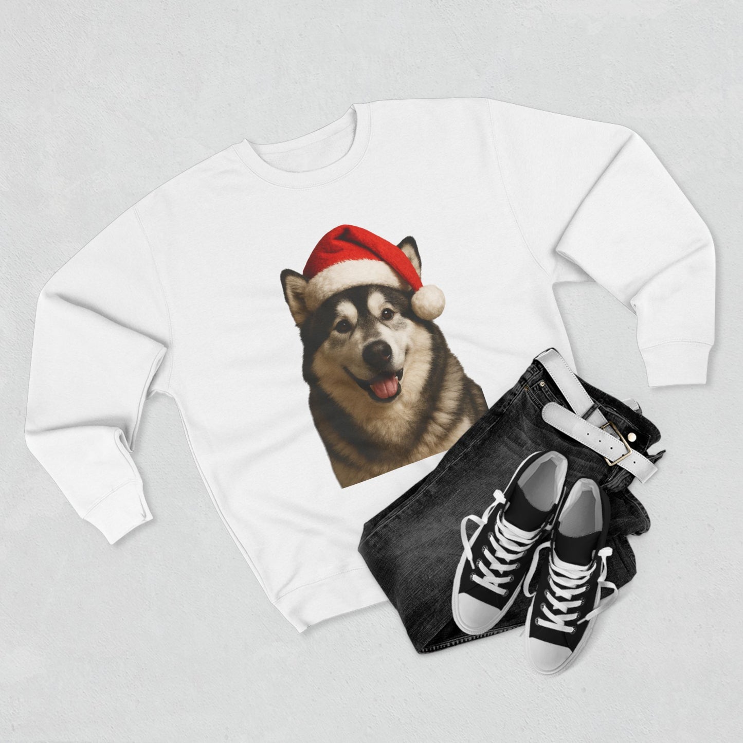 Santa Paws Malamute Unisex Crewneck Sweatshirt