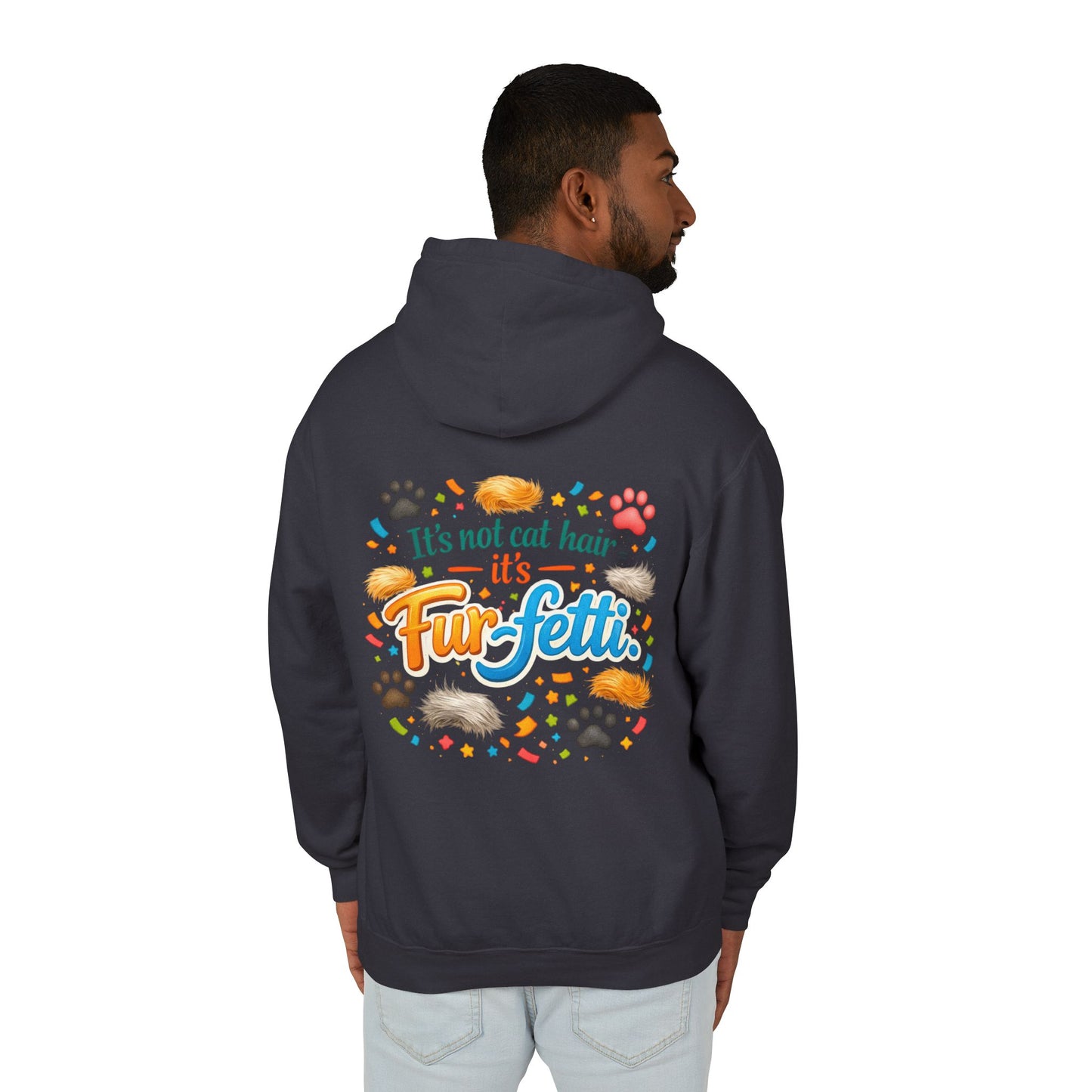 Fur-Fetti Cat Unisex Lightweight Hoodie