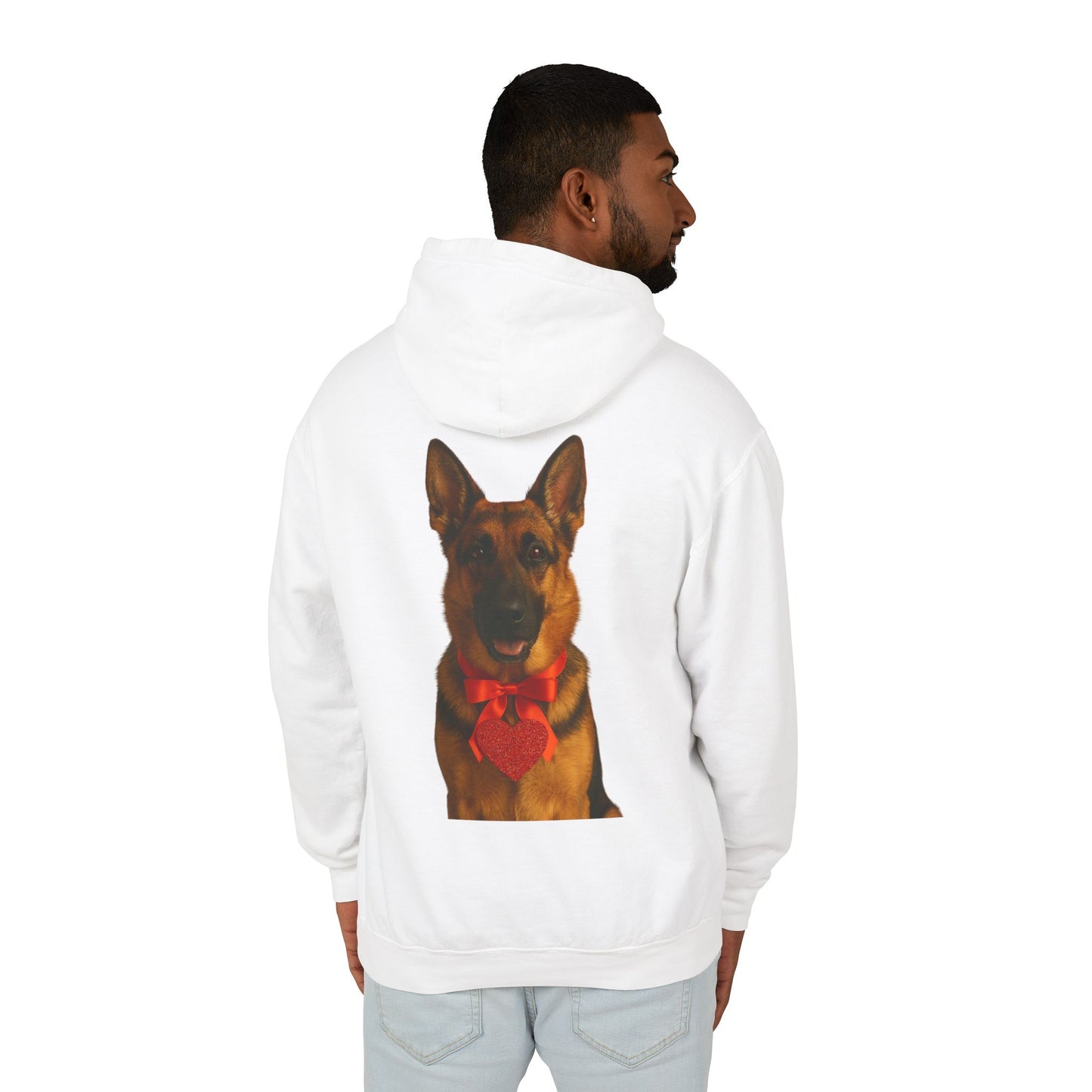 Cupid's Companion German Shepherd Unisex Lightweight Hoodie