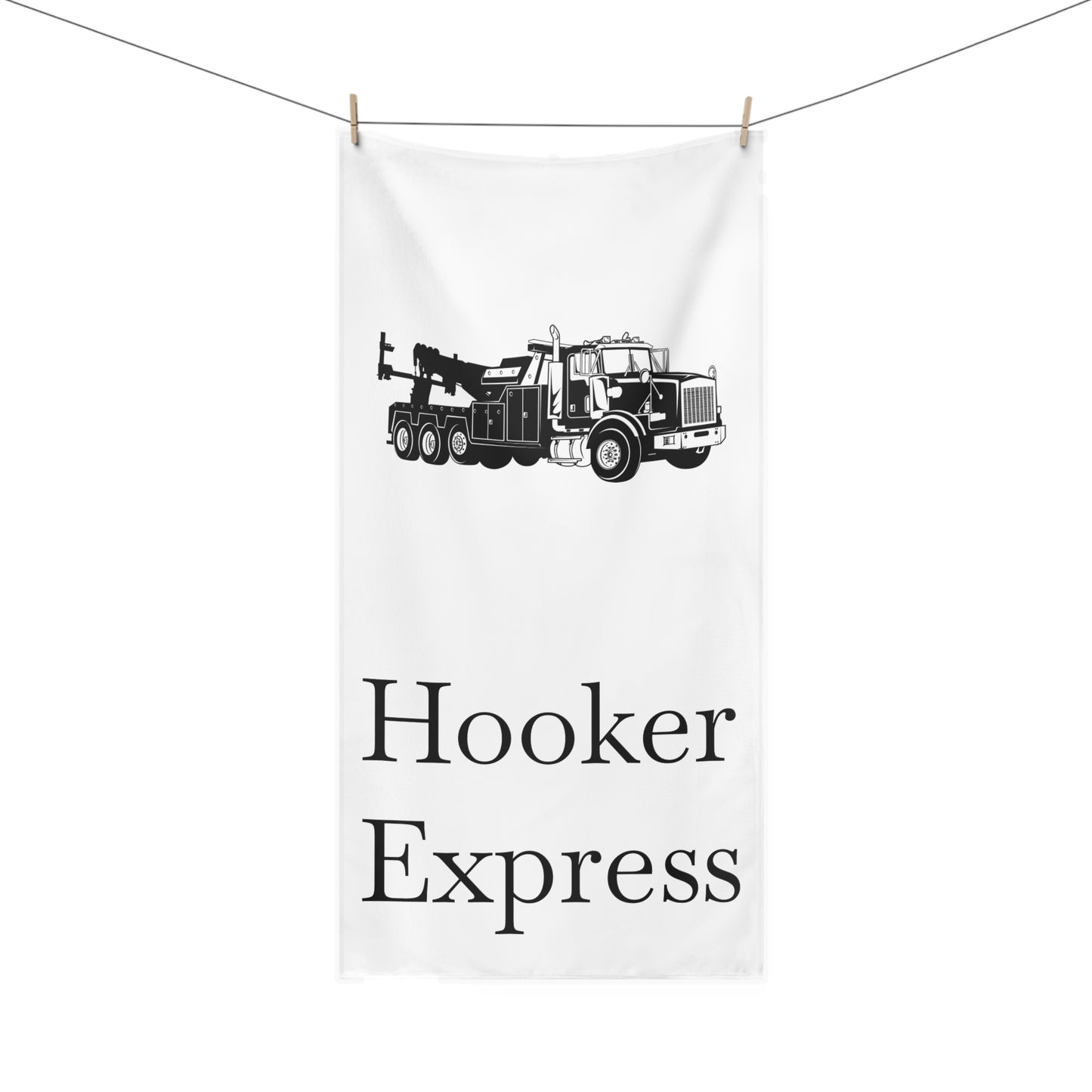 H**ker Express Heavy Tow Truck Mink-Cotton Beach Towel