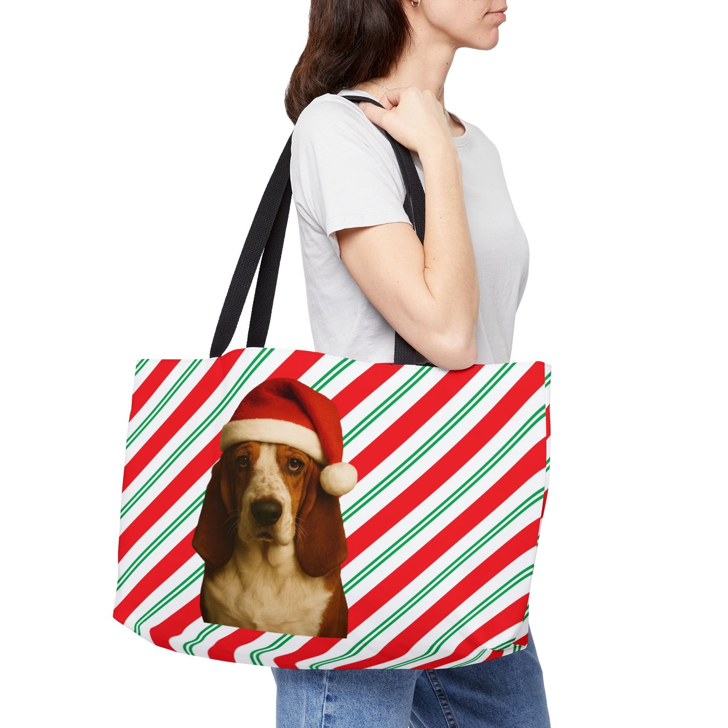 Santa Paws Basset Weekender Tote Bag